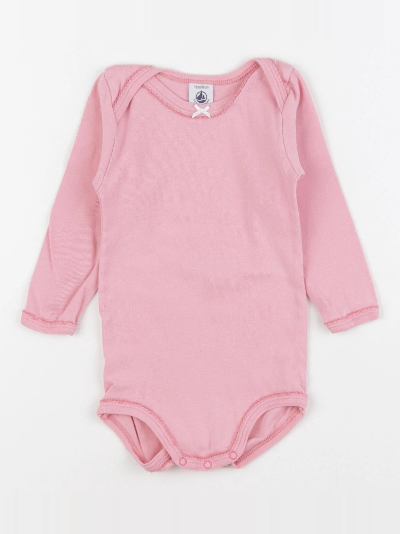 Petit Bateau - body rose - 18 mois
