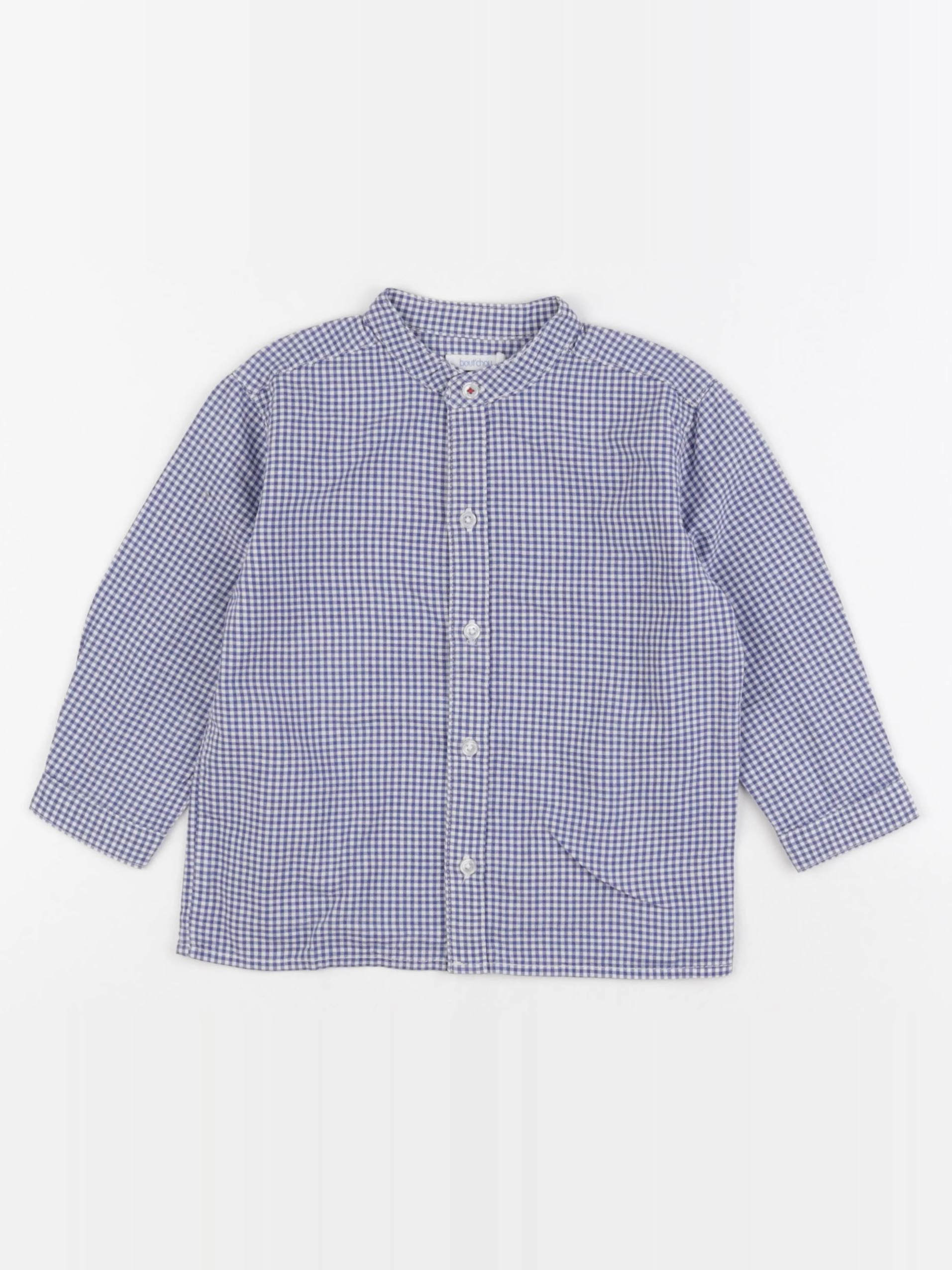 Boutchou - chemise blanc, bleu - 18 mois