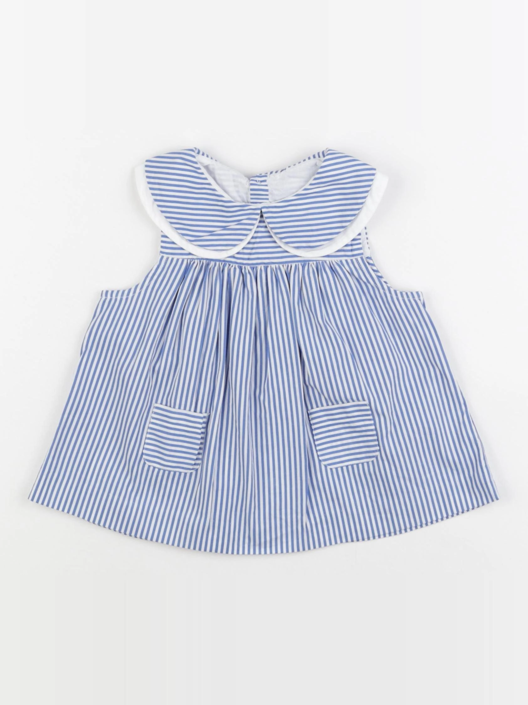 Jacadi - blouse blanc, bleu - 24 mois