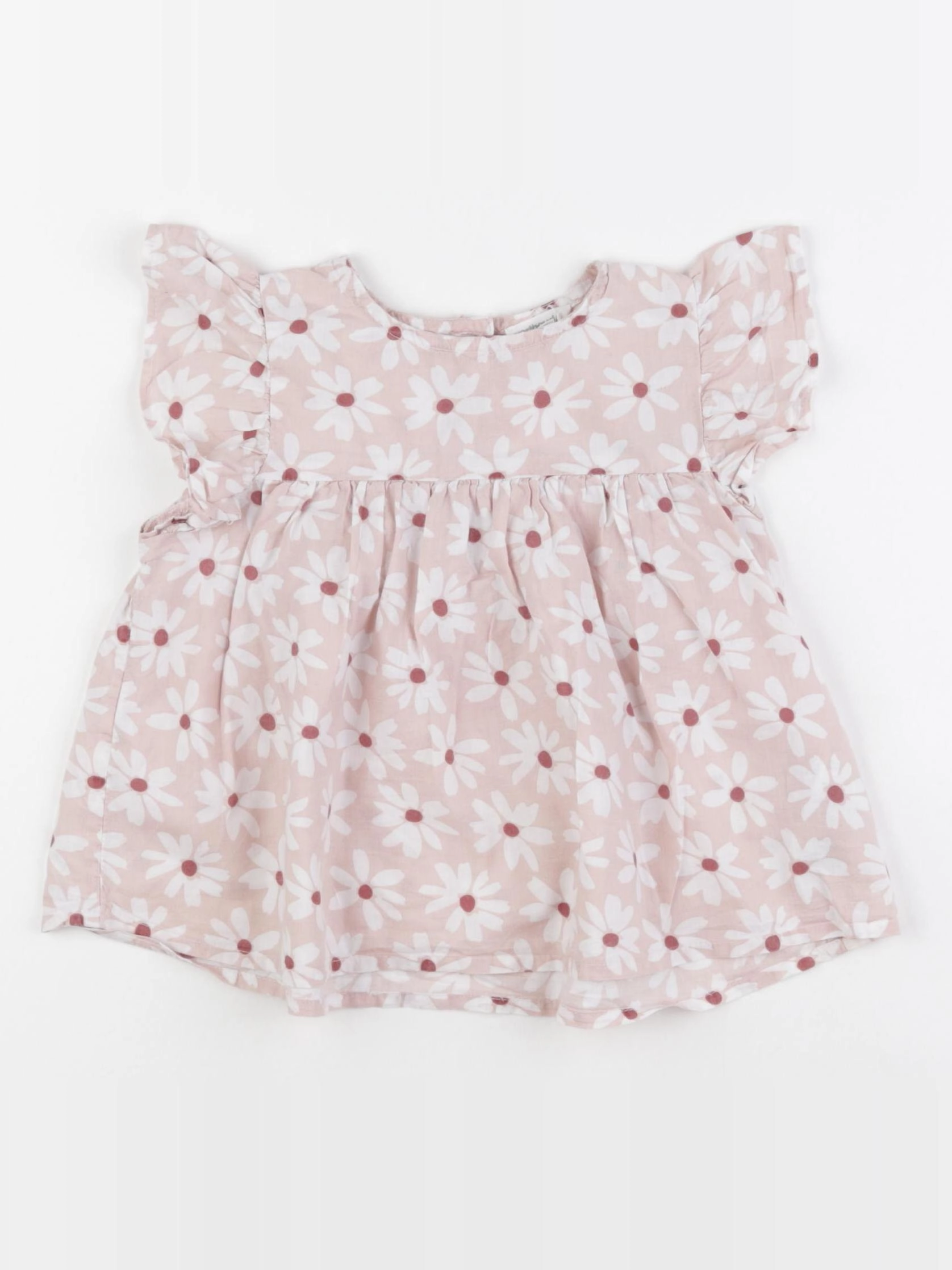 Vertbaudet - blouse blanc, rose - 4 ans