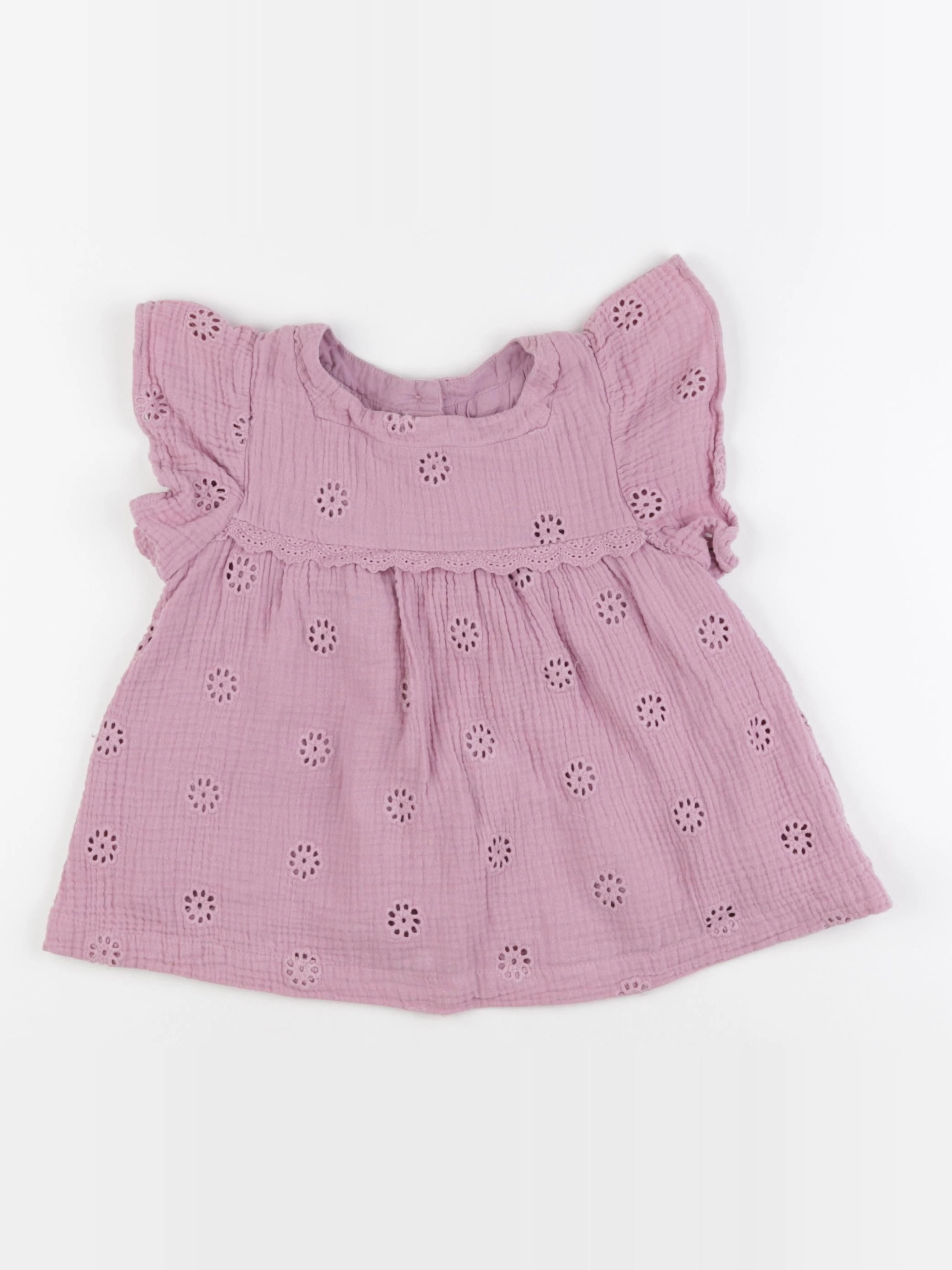 Vertbaudet - blouse violet - 7 ans