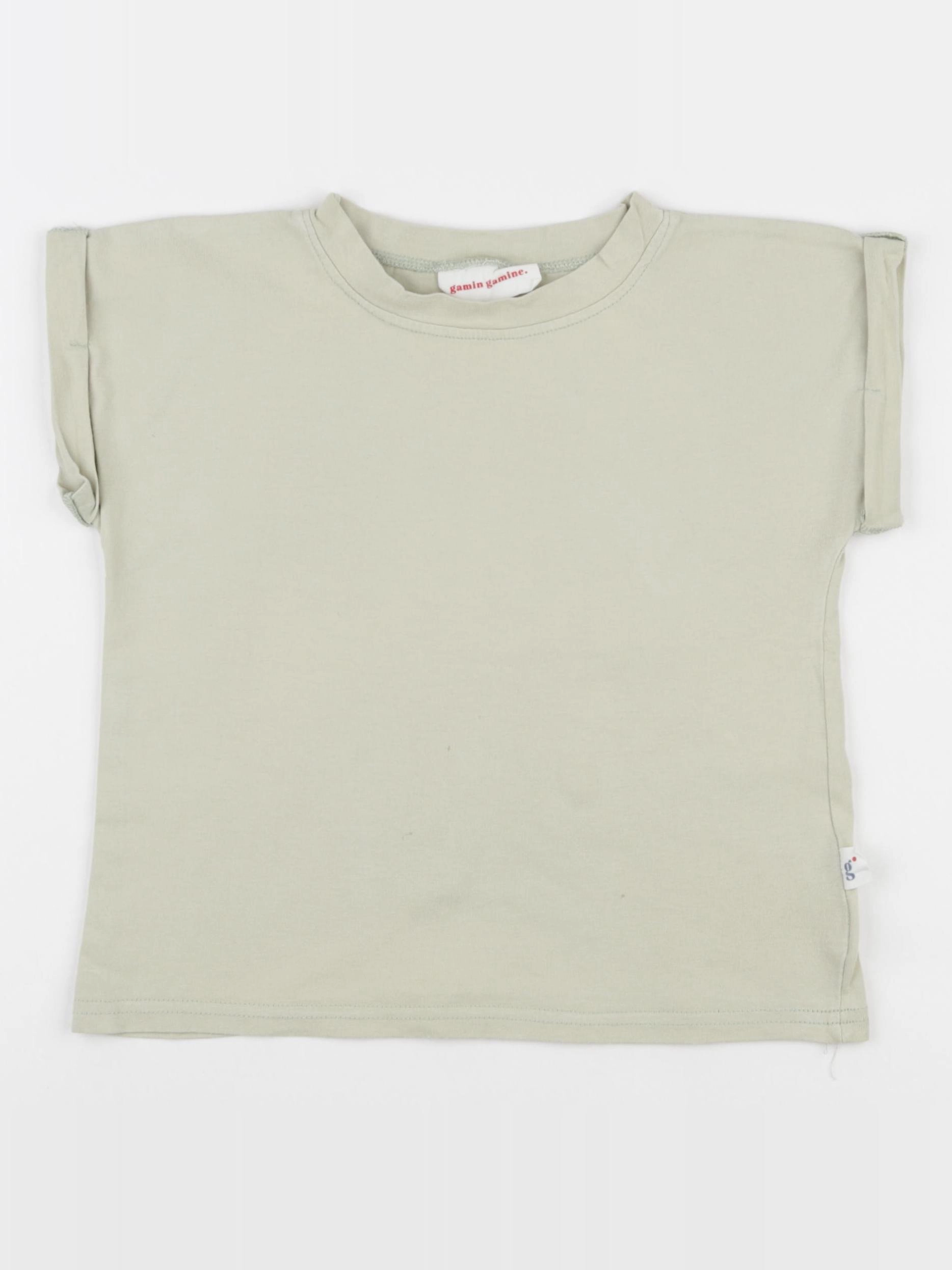 Gamin gamine - tee-shirt vert - 3 ans