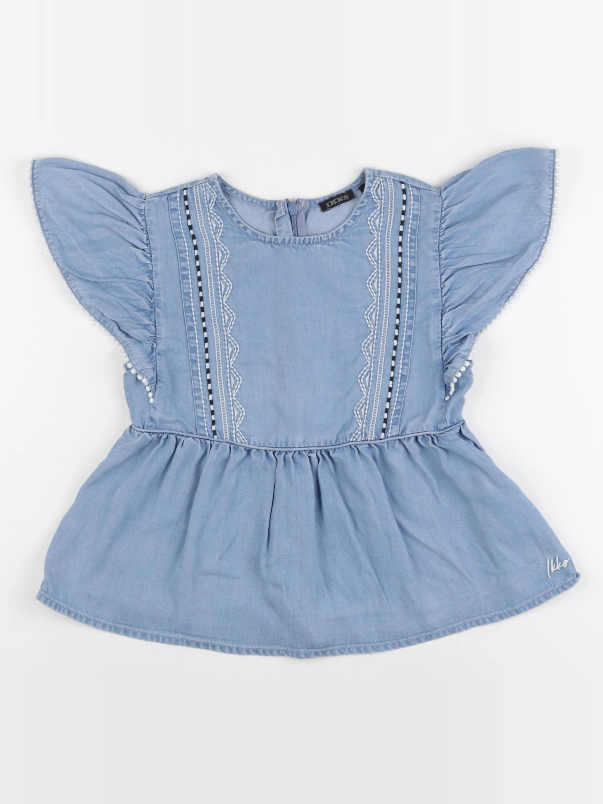 IKKS - blouse bleu - 8 ans