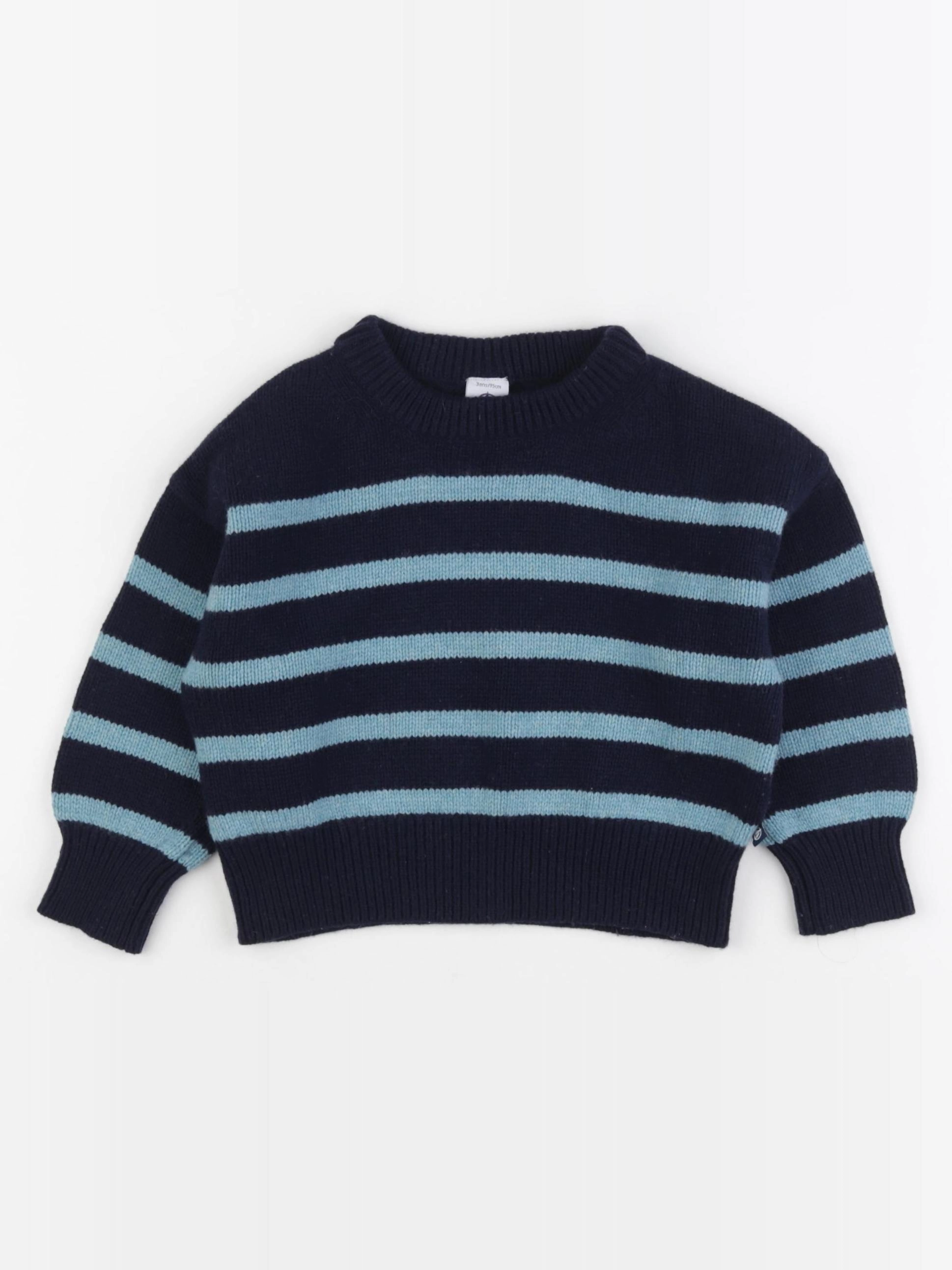 Petit Bateau - pull bleu - 3 ans