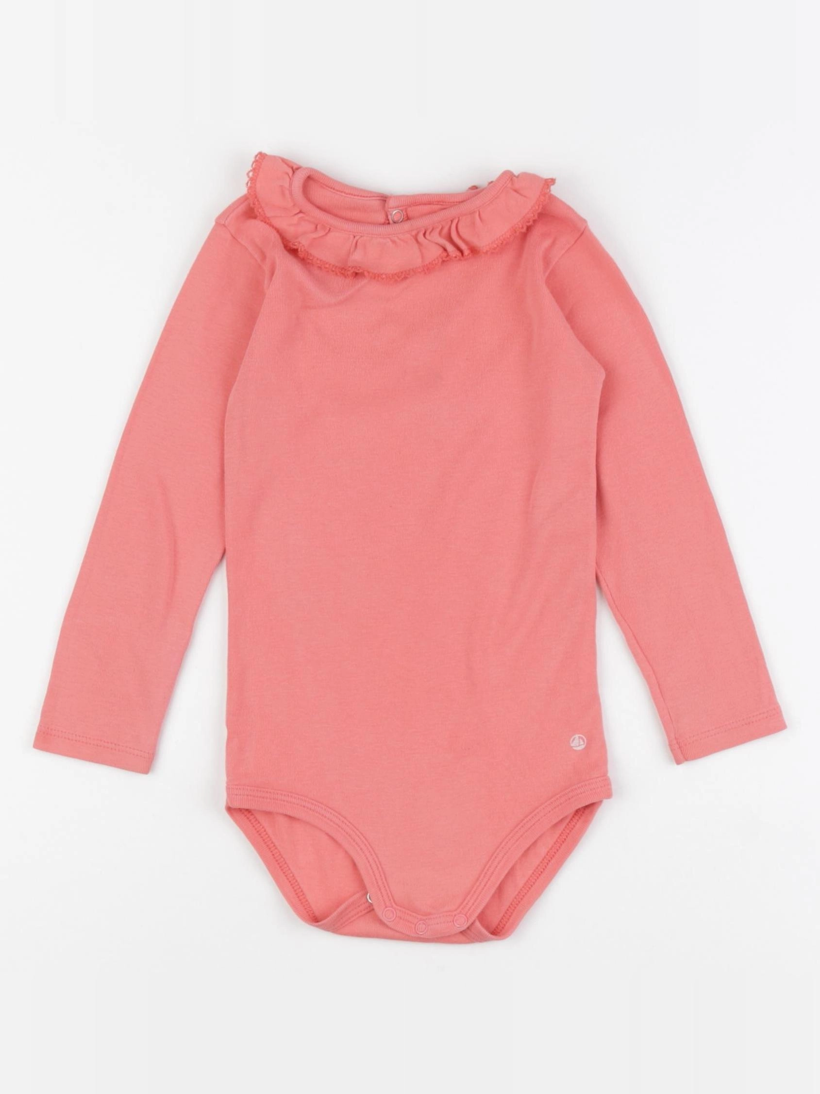 Petit Bateau - body à col rose - 24 mois