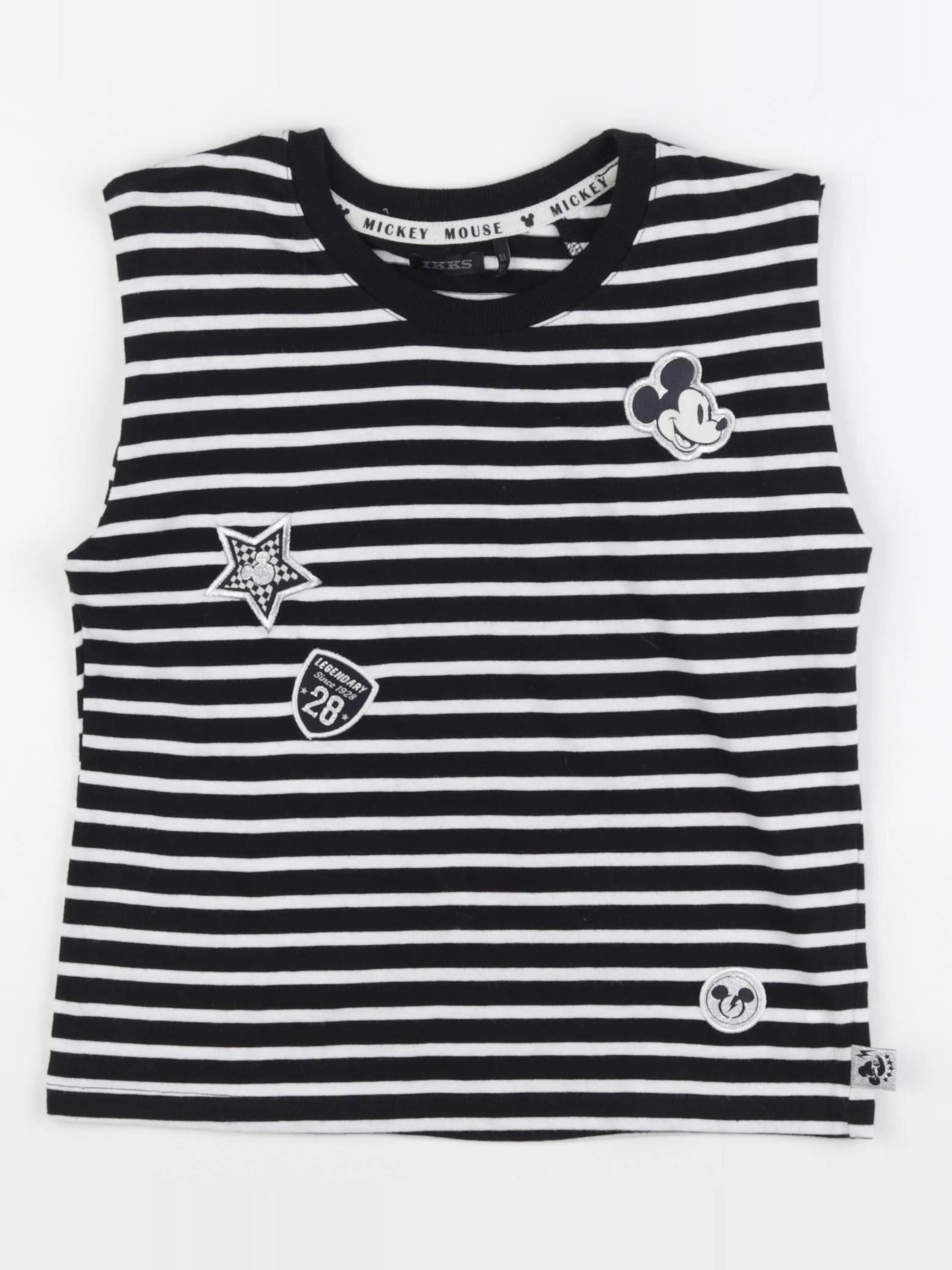 IKKS - tee-shirt noir, blanc - 8 ans