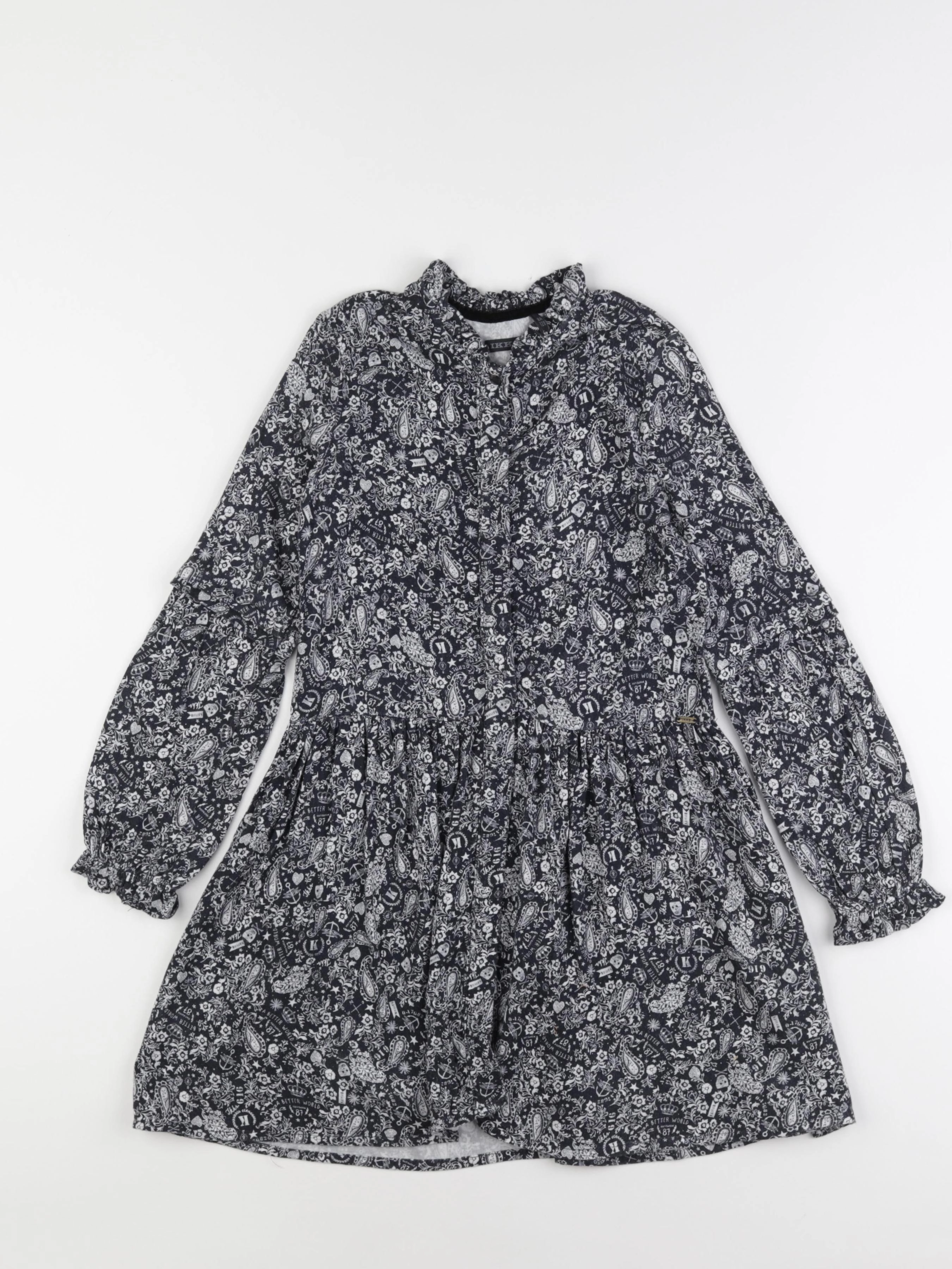 IKKS - robe noir - 8 ans