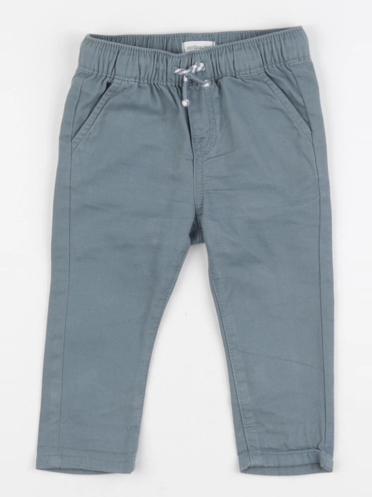 Vertbaudet - pantalon vert - 9 mois
