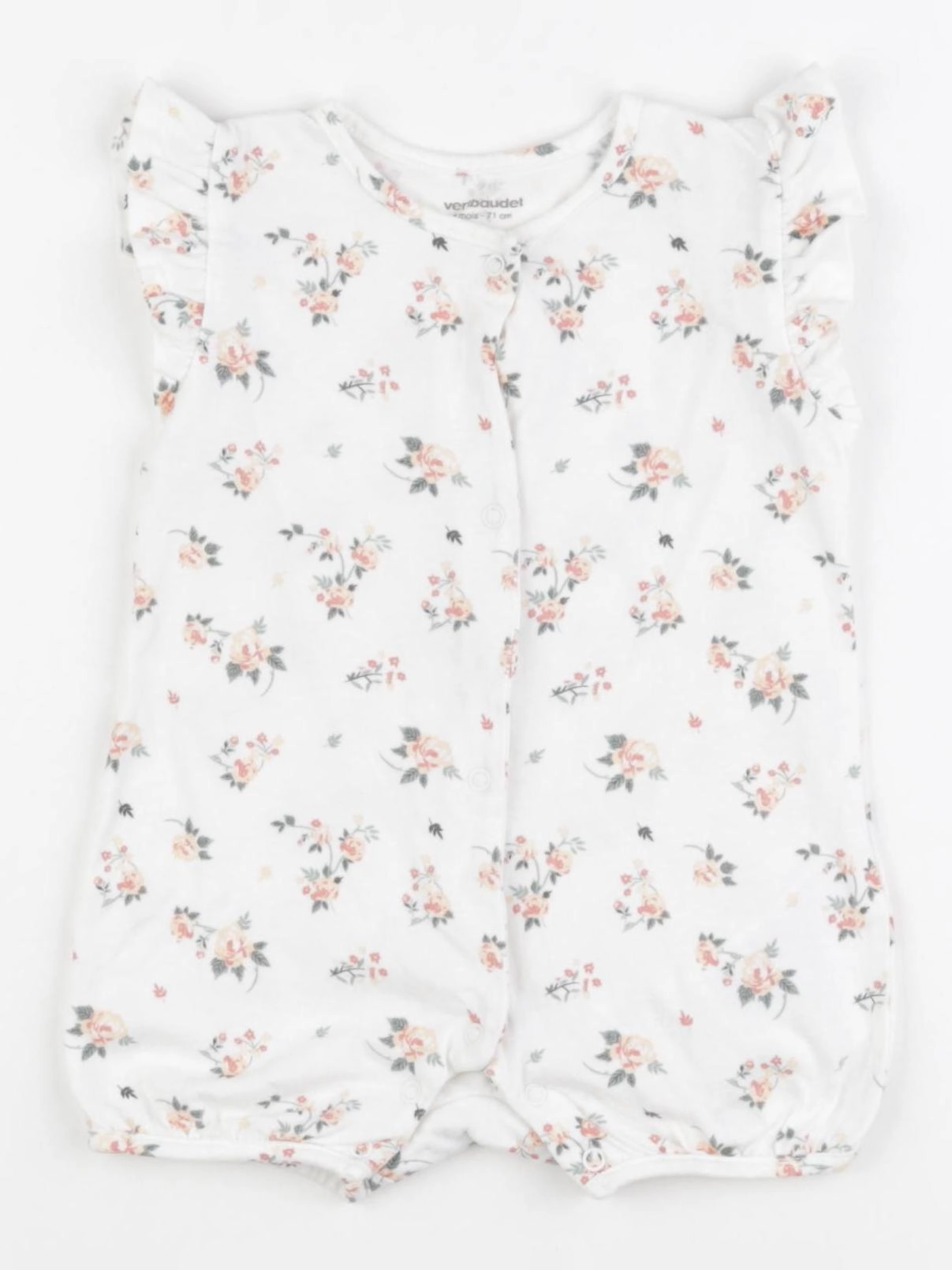 Vertbaudet - pyjama coton blanc - 9 mois
