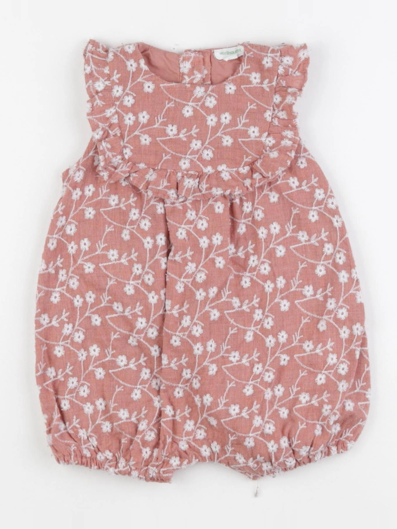 Vertbaudet - combinaison rose - 9 mois