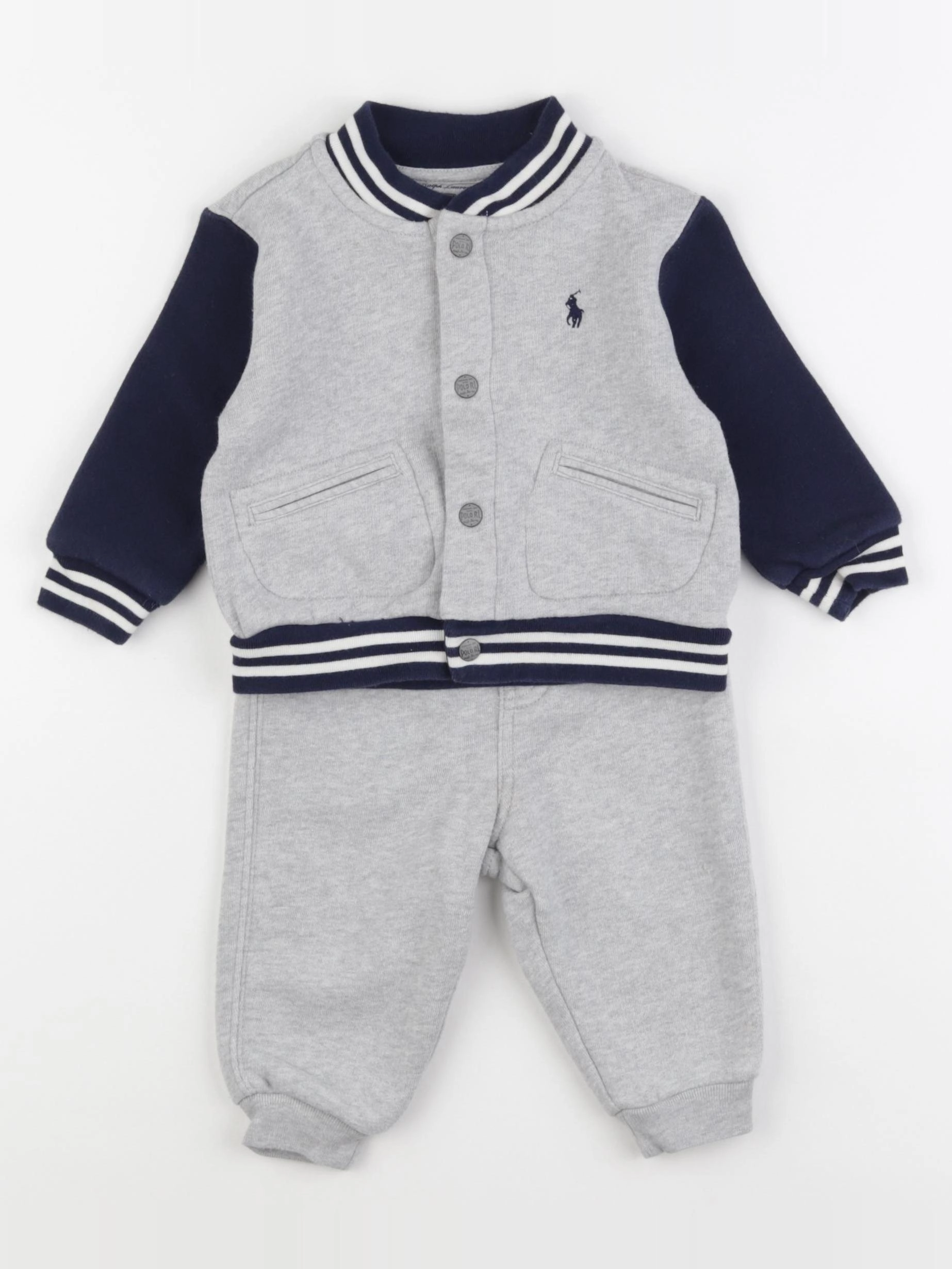 Ralph Lauren - ensemble beige, bleu - 9 mois