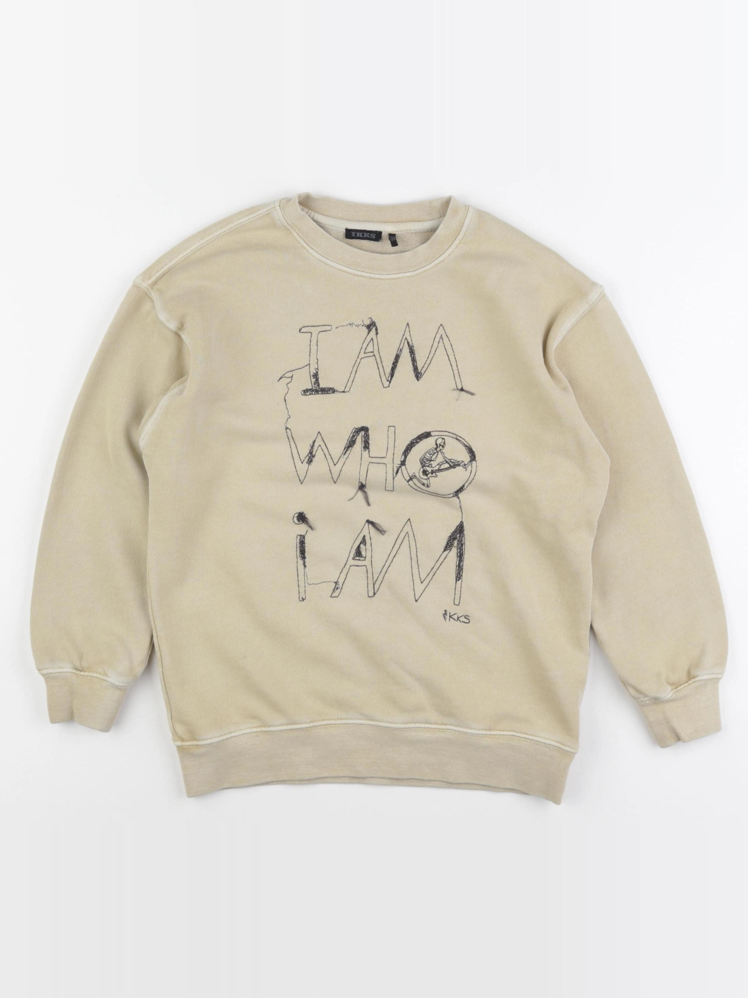 IKKS - sweat beige - 8 ans