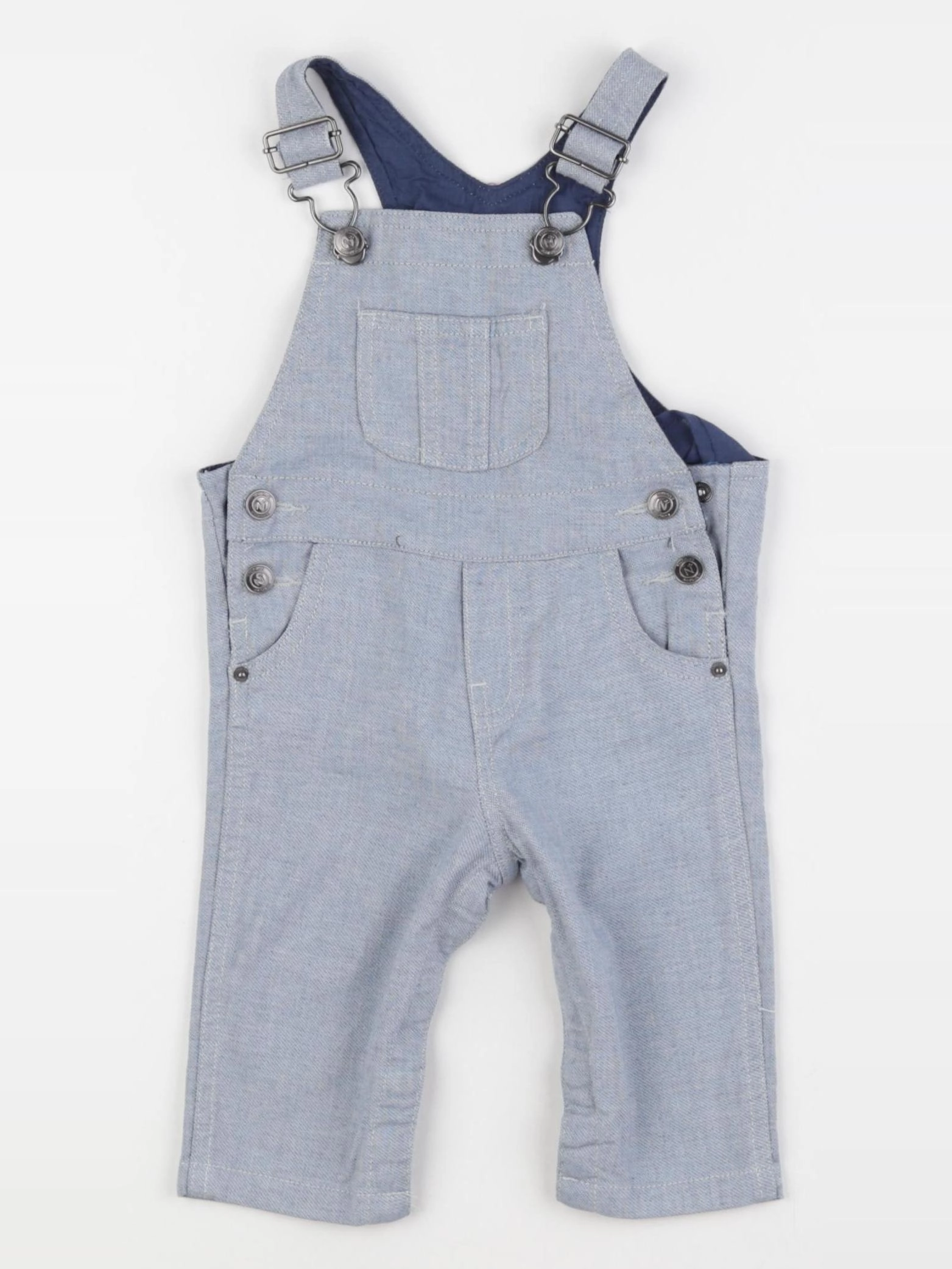 Natalys - salopette bleu - 6 mois