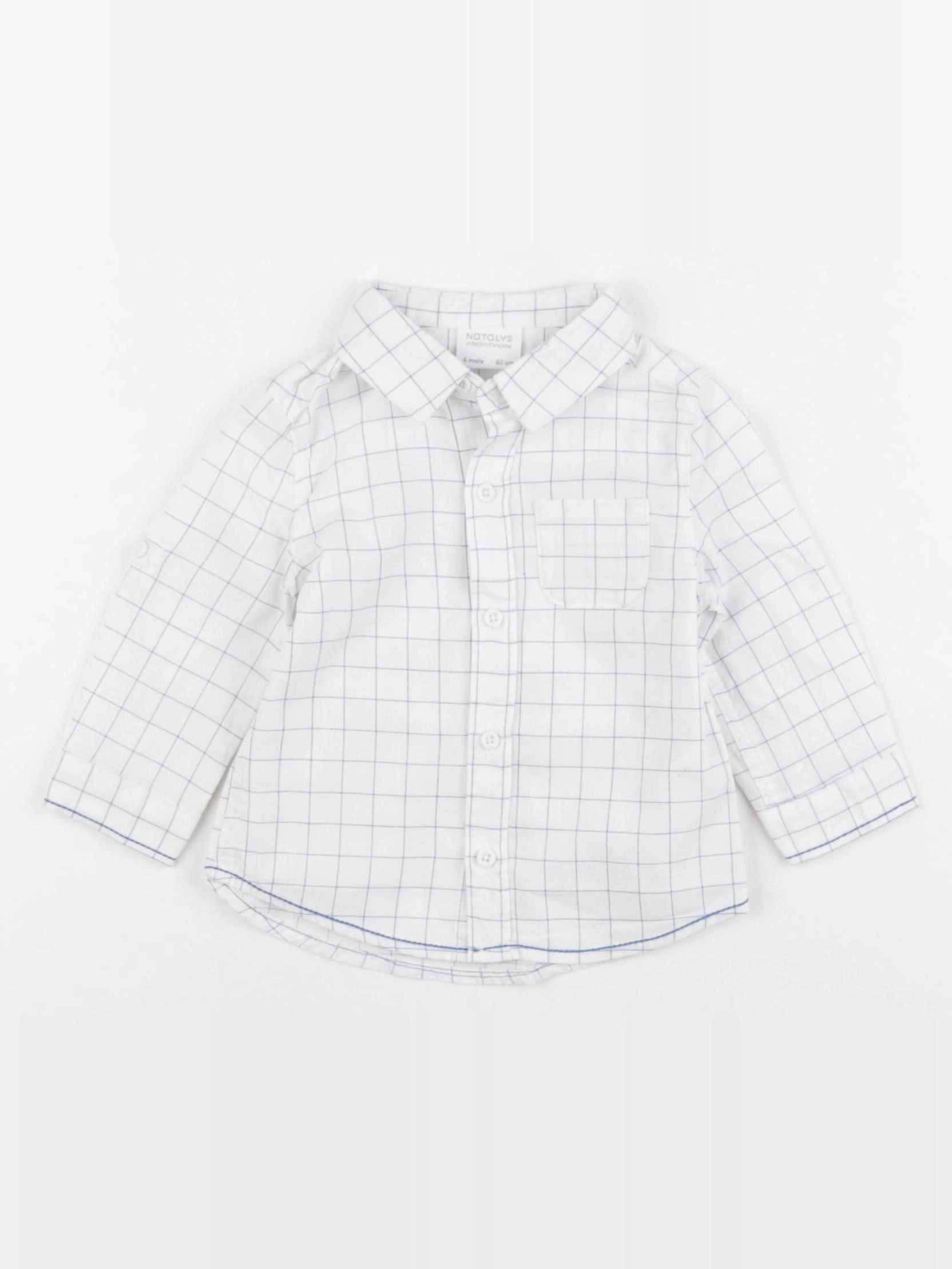 Natalys - chemise blanc - 6 mois