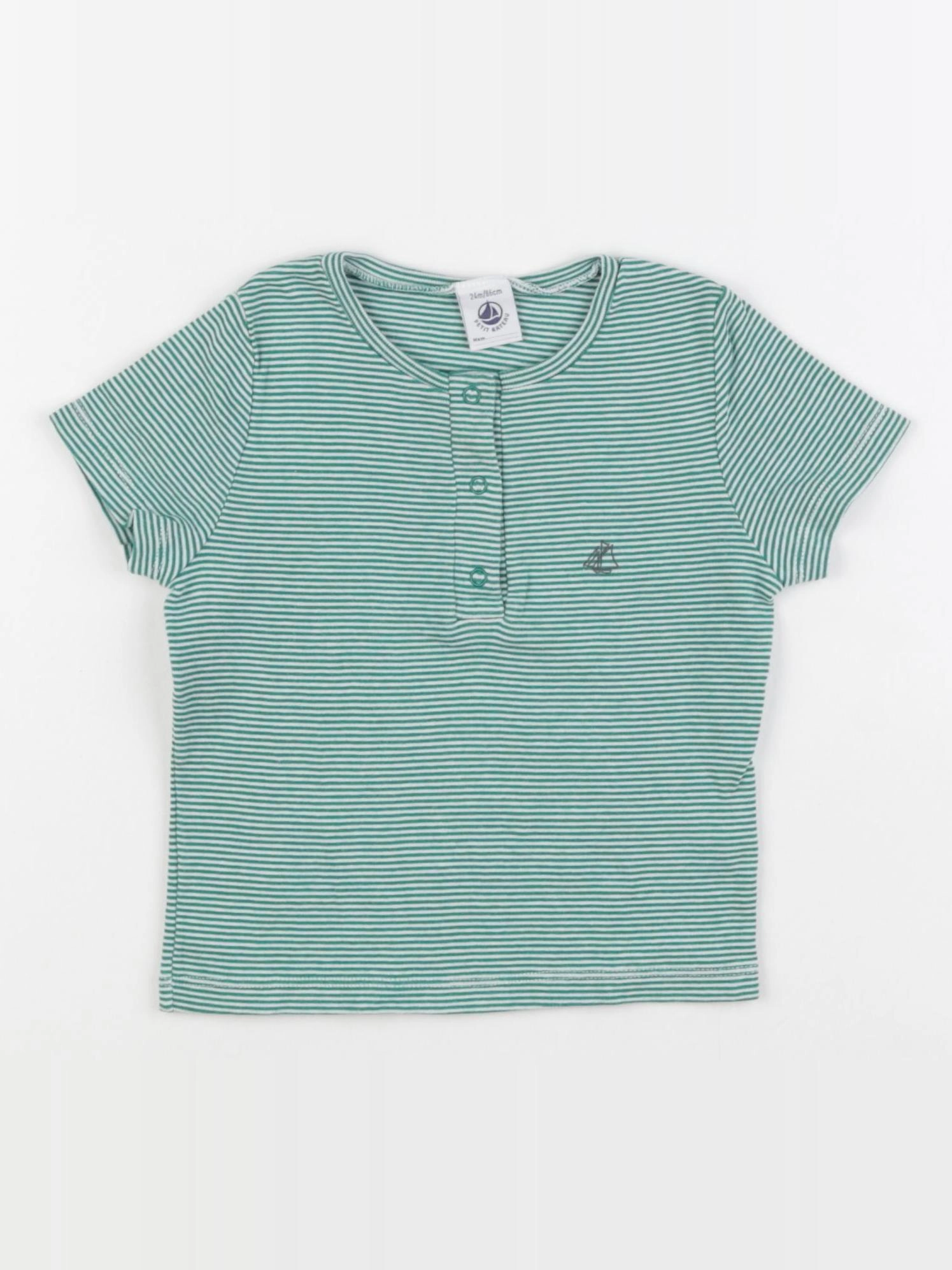 Petit Bateau - tee-shirt vert - 24 mois