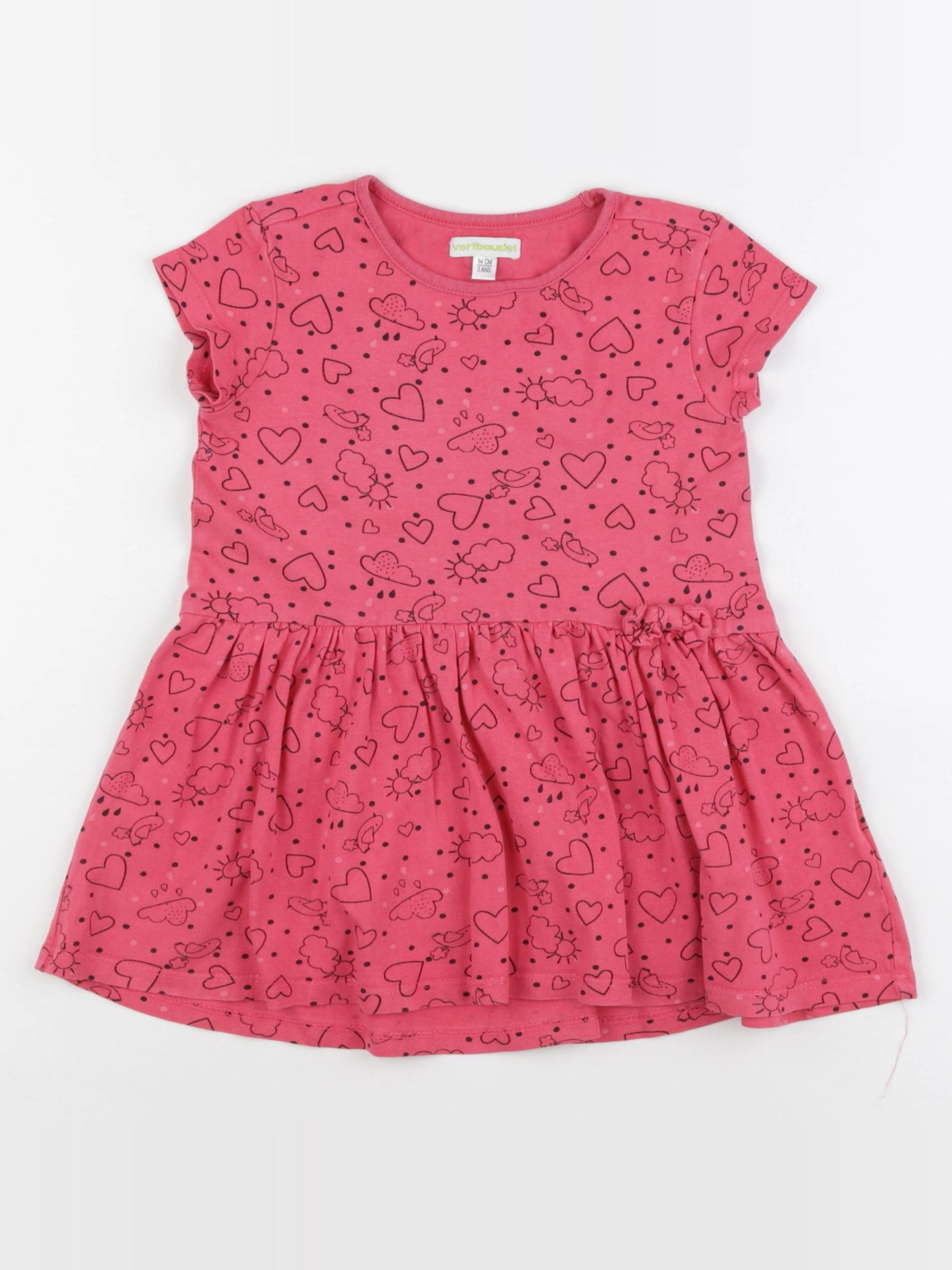 Vertbaudet - robe rose - 3 ans