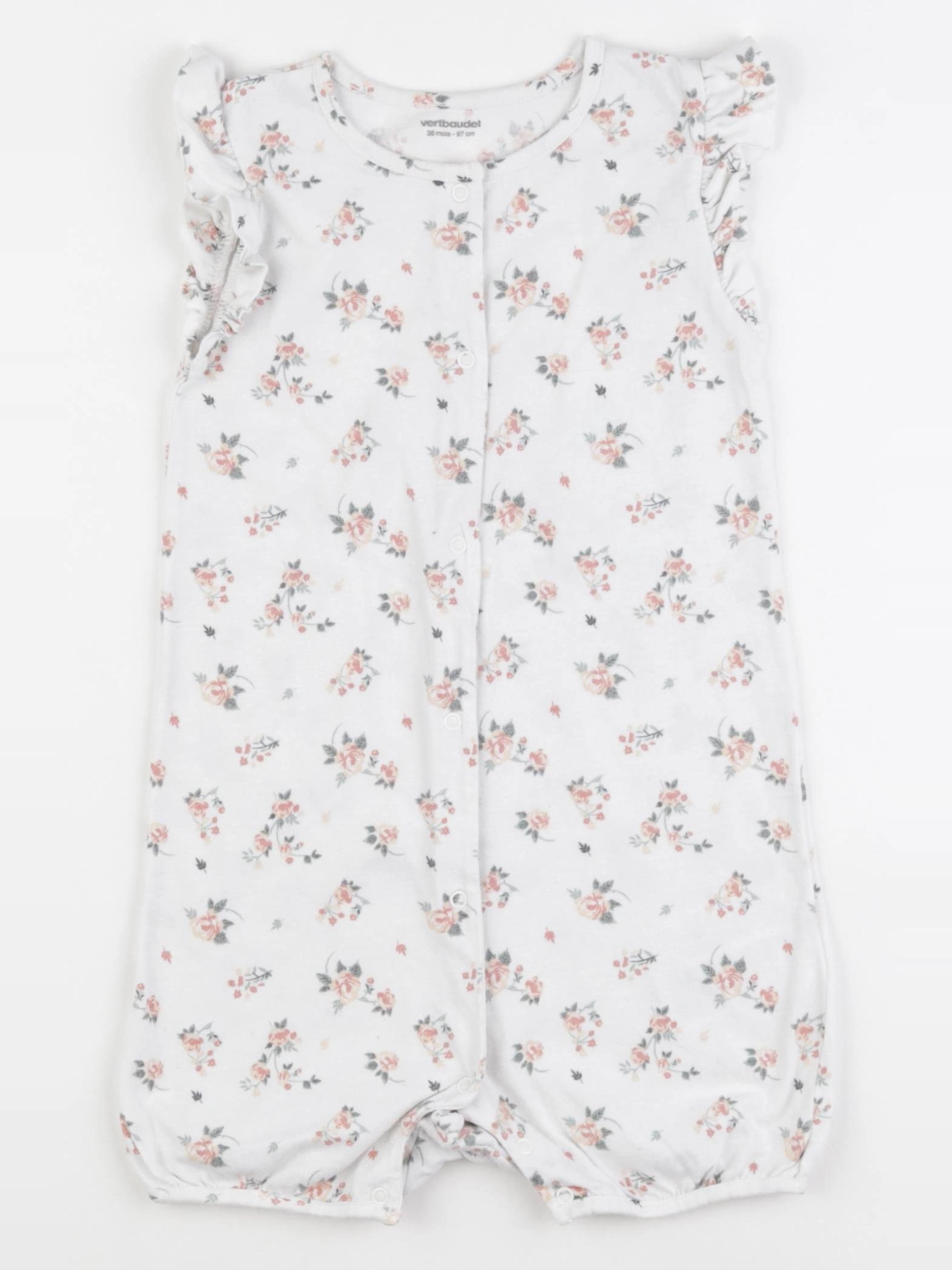 Vertbaudet - pyjama coton blanc - 36 mois
