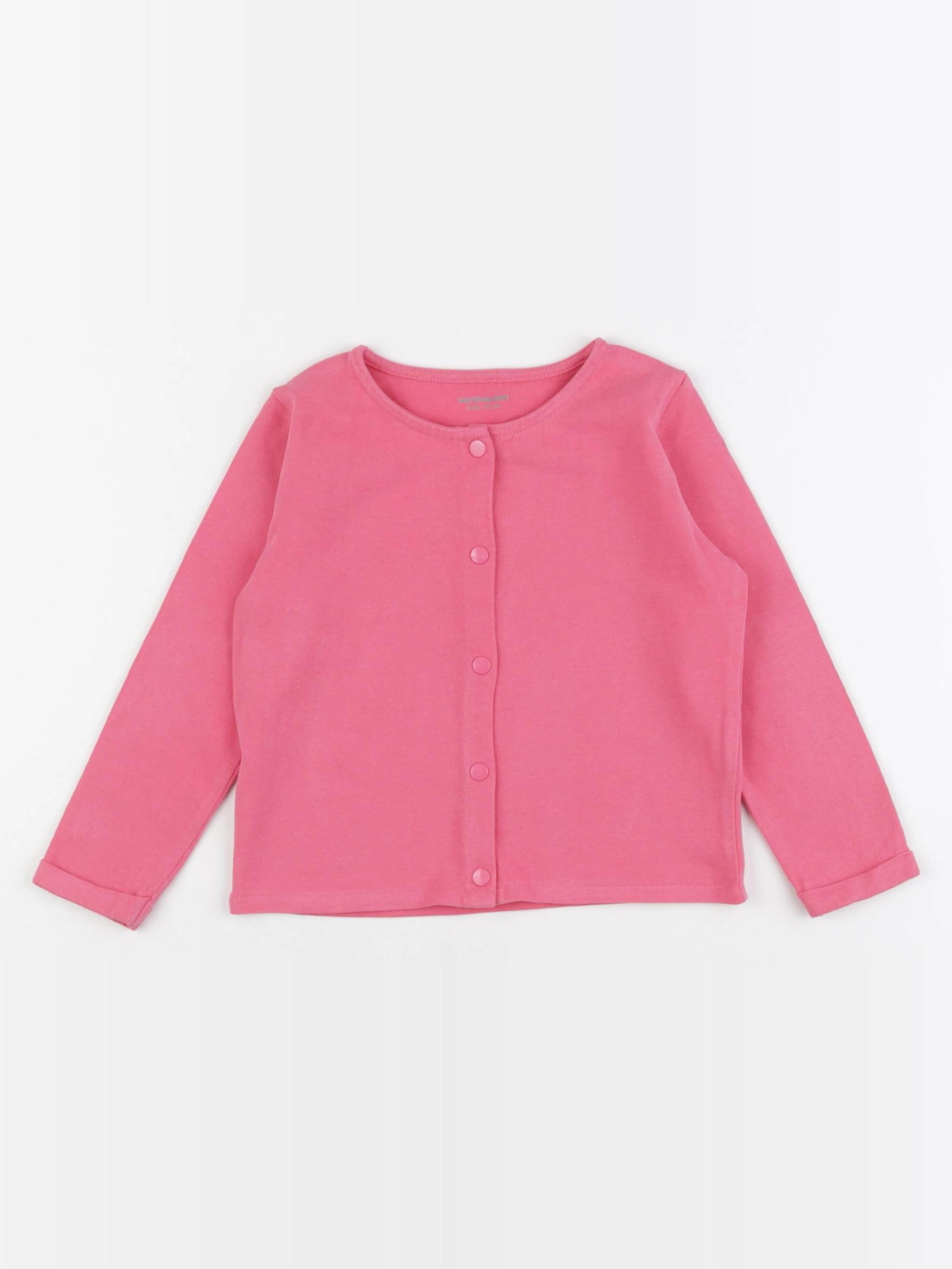 Vertbaudet - gilet rose - 3 ans