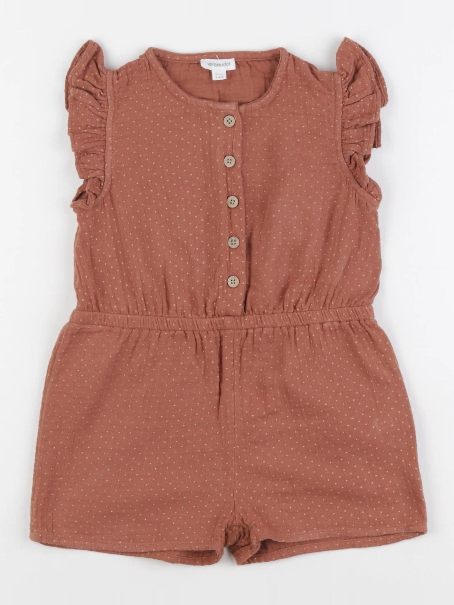 Vertbaudet - combinaison marron - 3 ans