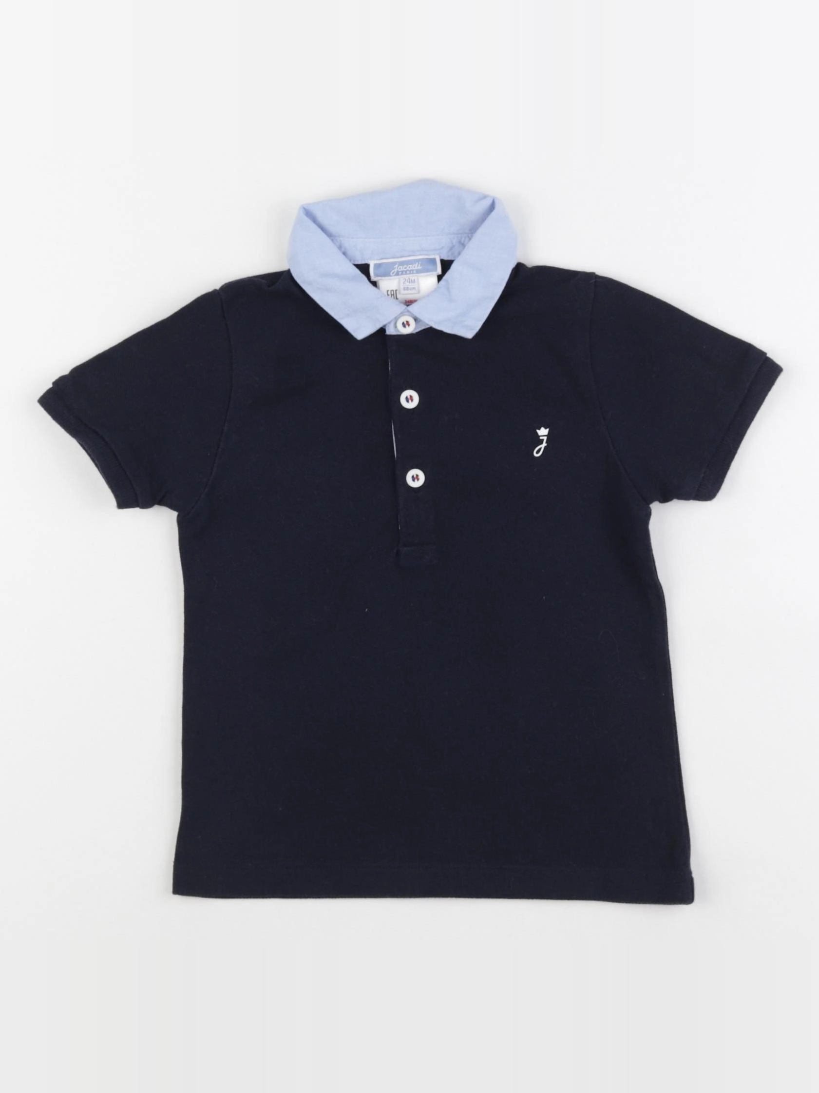 Jacadi - polo bleu - 24 mois