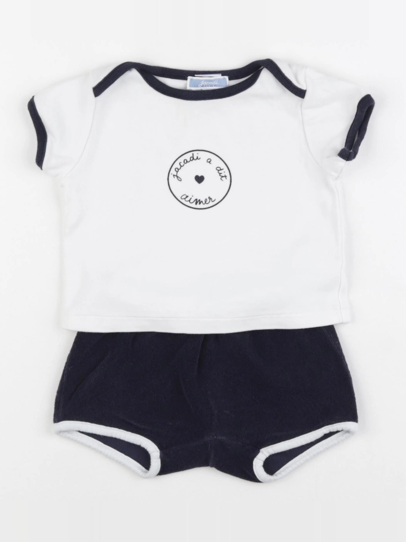 Jacadi - ensemble bleu - 6 mois