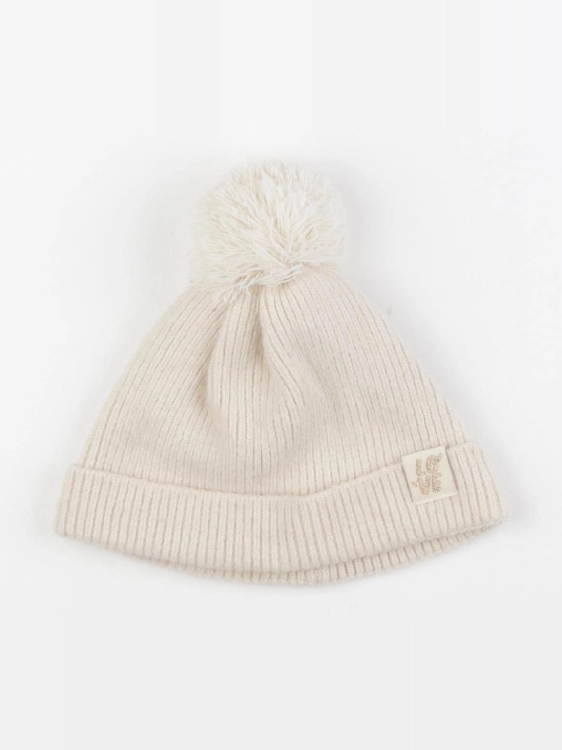Vertbaudet - bonnet beige - 8/10 ans