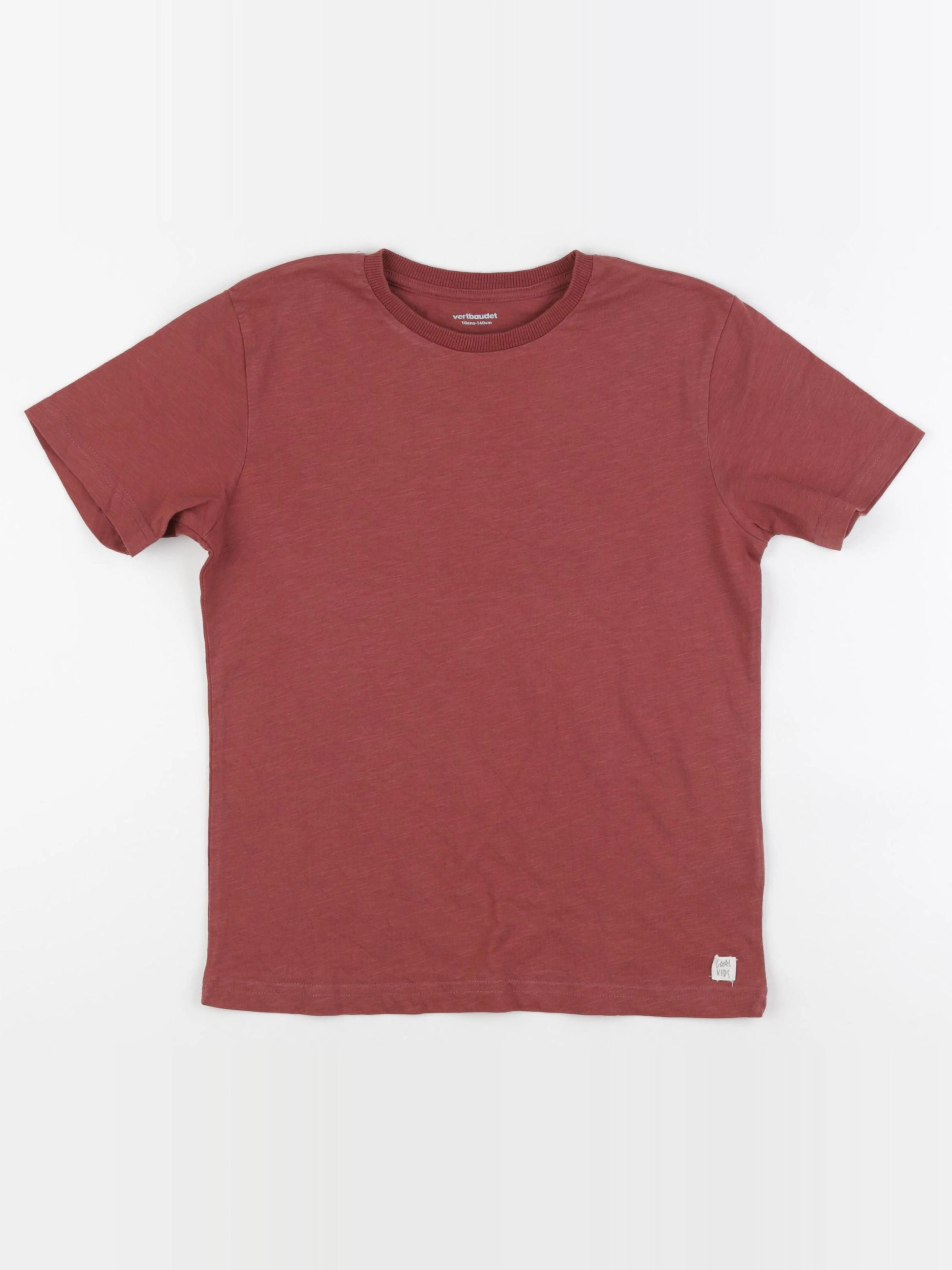 Vertbaudet - tee-shirt rouge - 10 ans