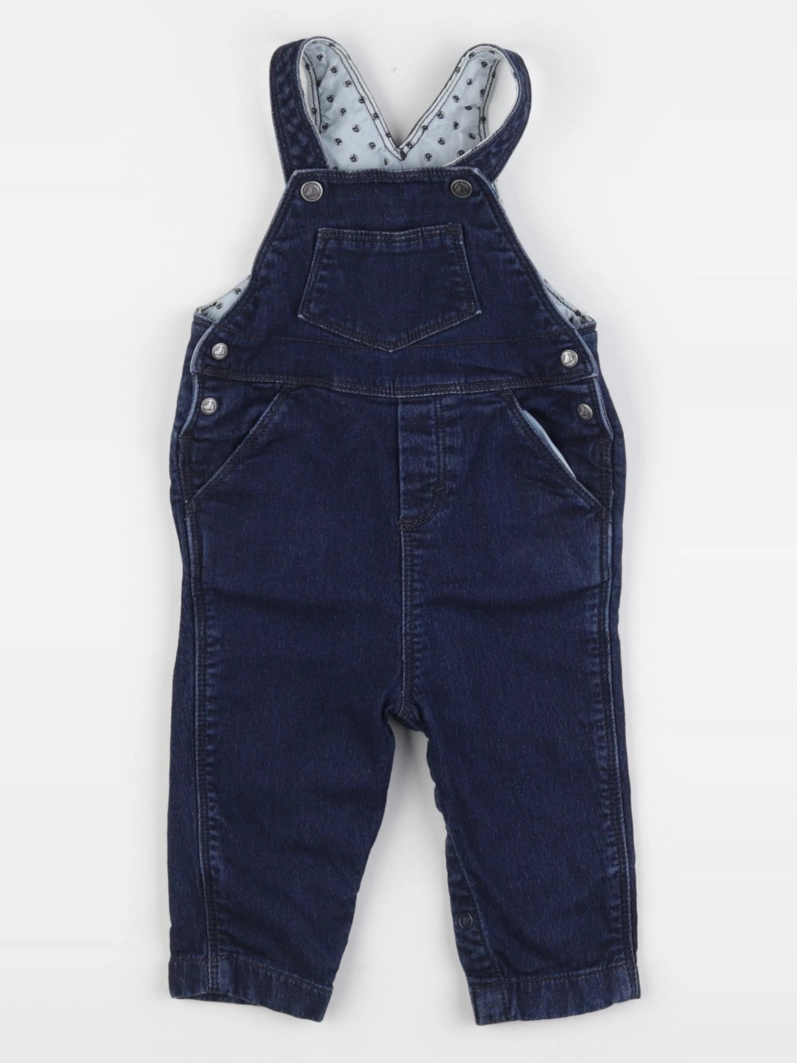 Petit Bateau - salopette bleu - 6 mois