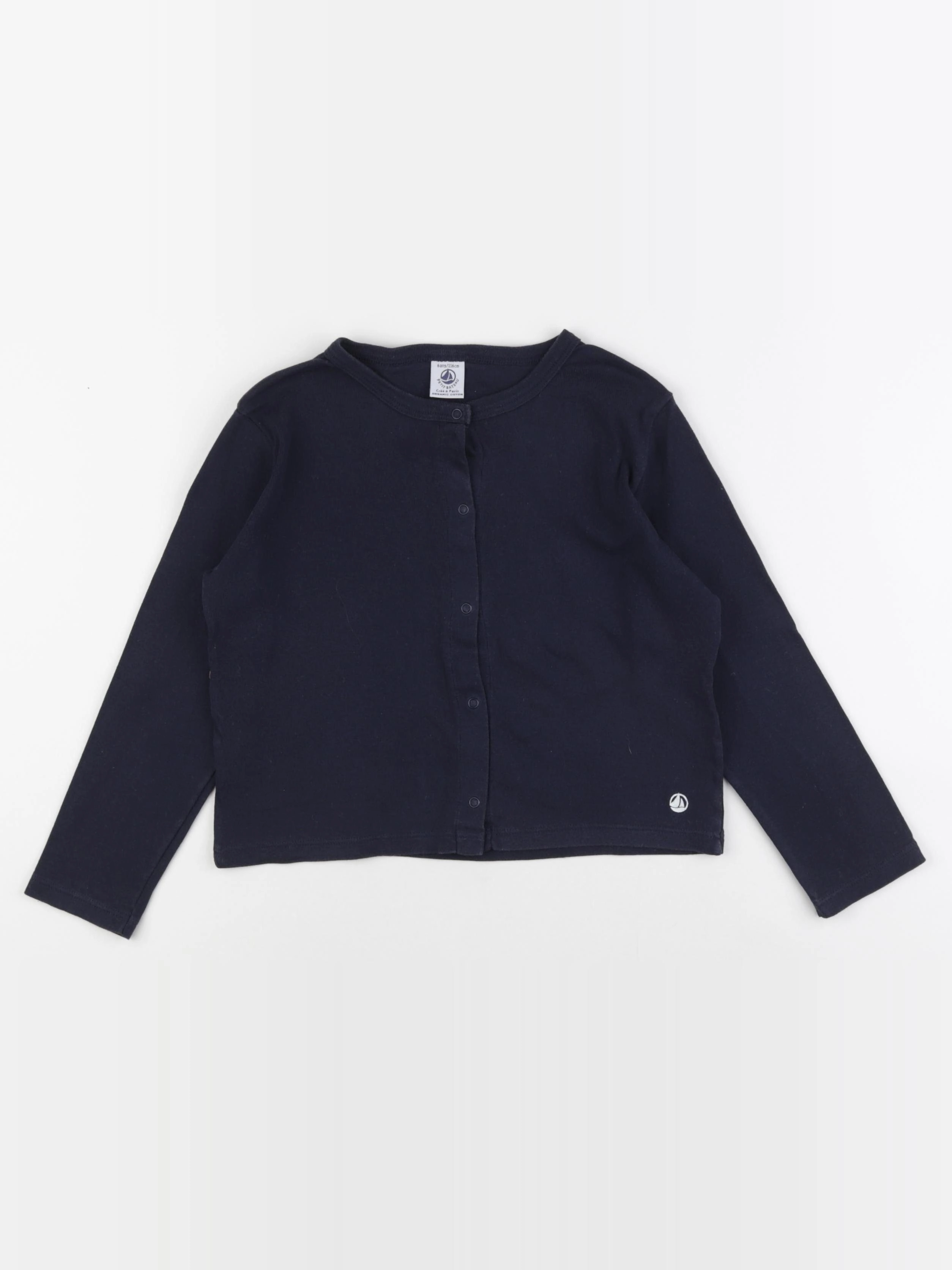 Petit Bateau - gilet bleu - 6 ans