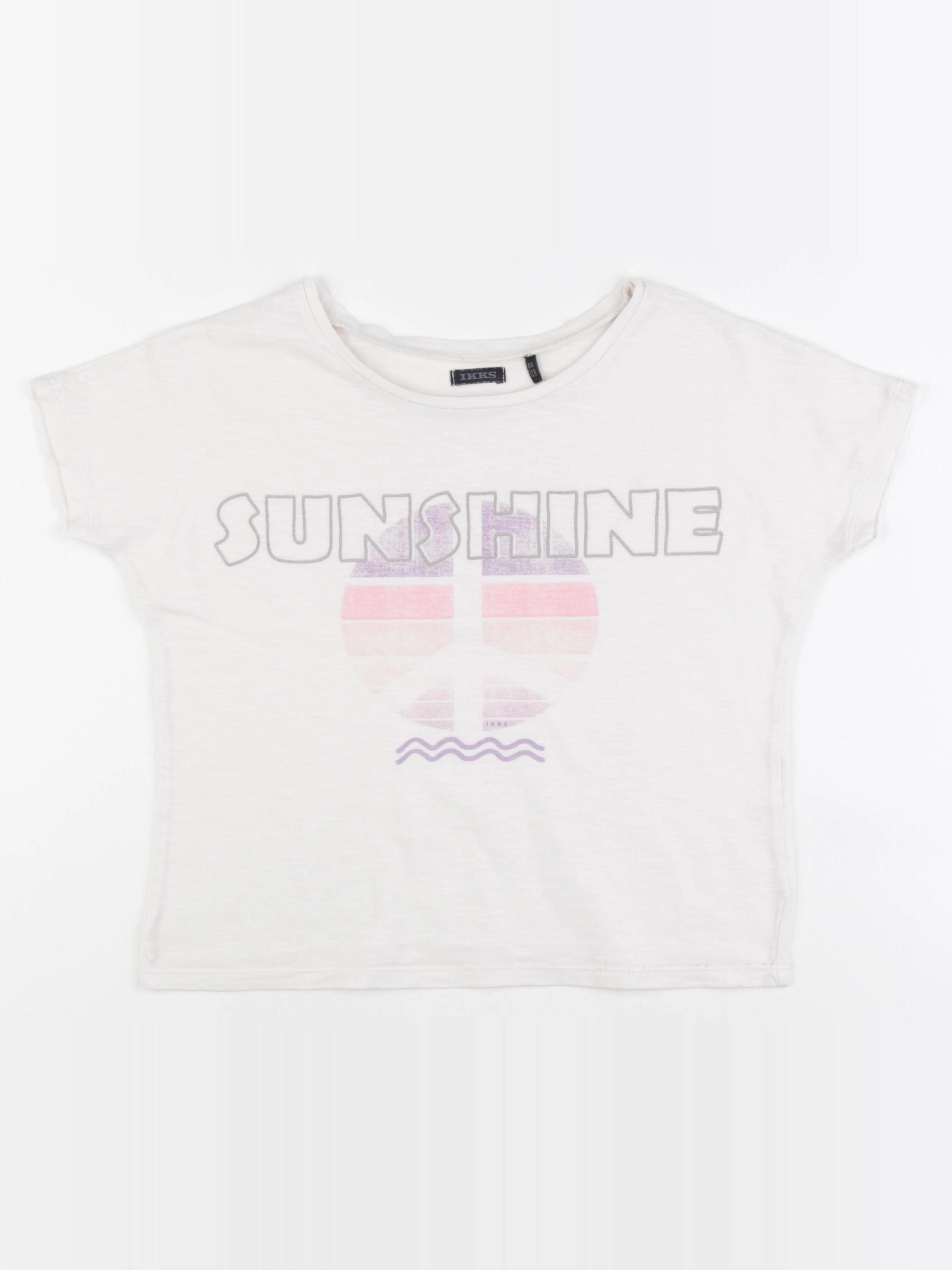 IKKS - tee-shirt blanc - 8 ans