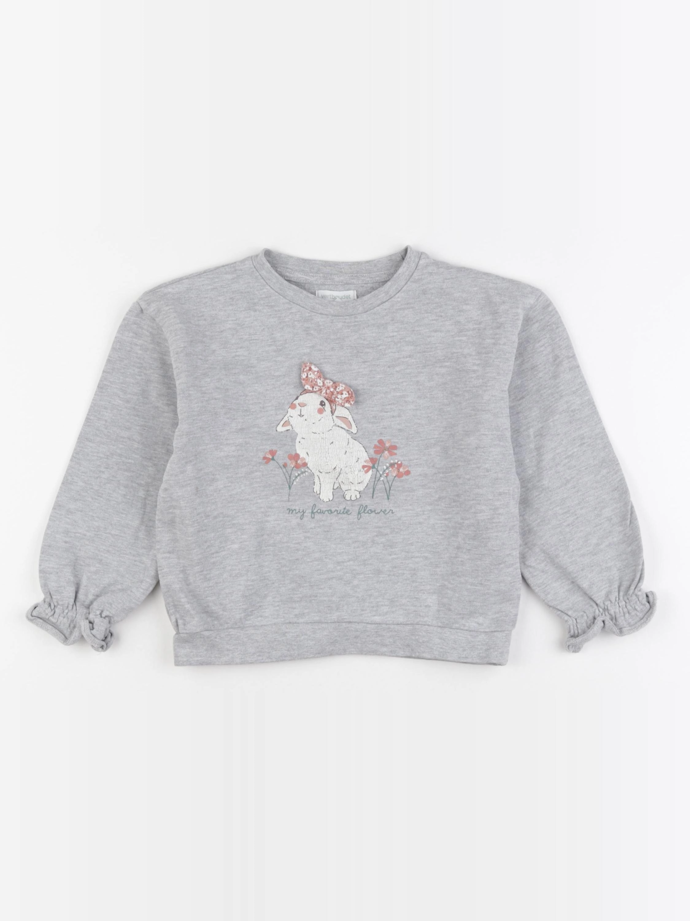 Vertbaudet - sweat gris - 6 ans