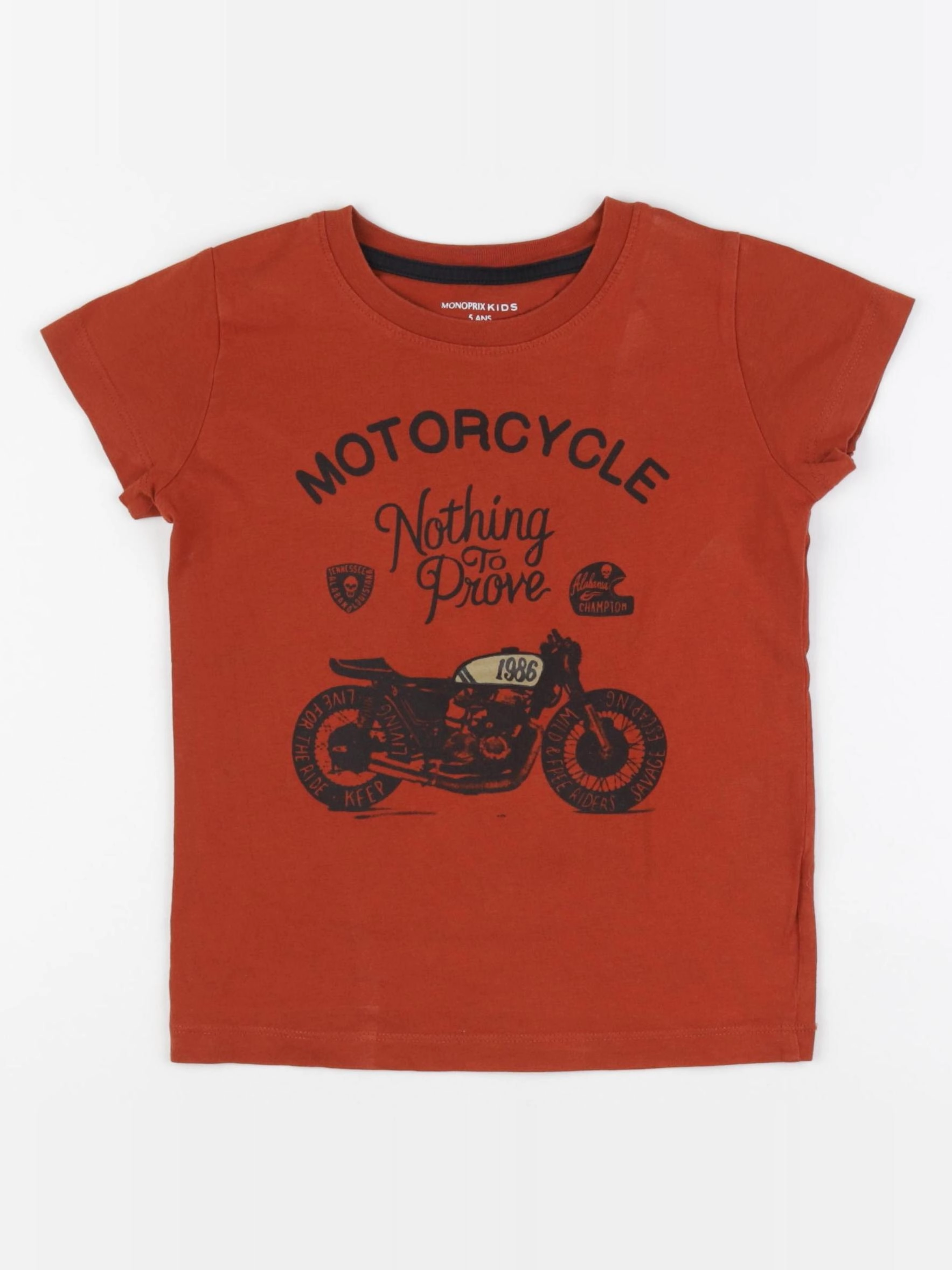 Monoprix - tee-shirt orange - 5 ans