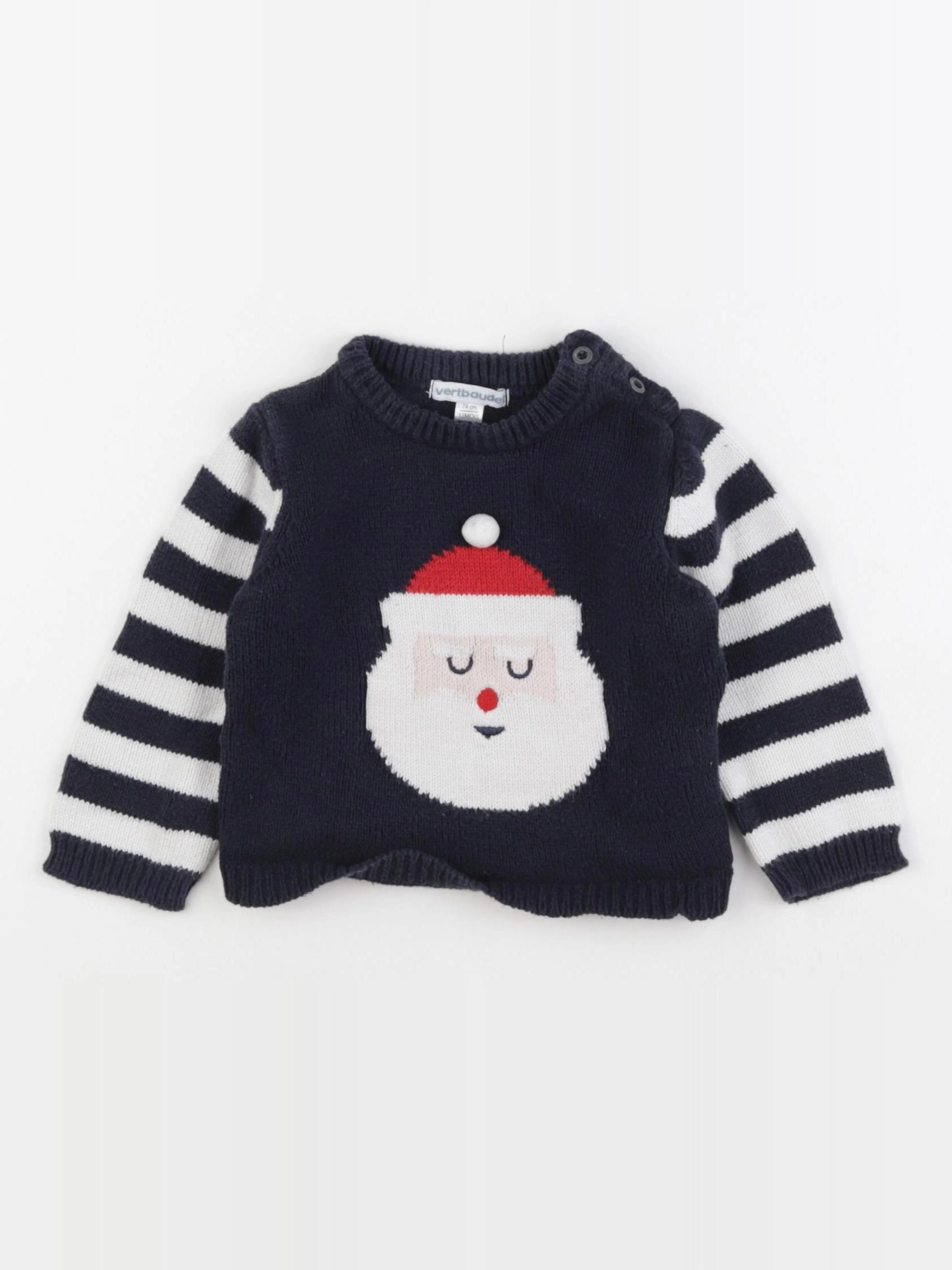 Vertbaudet - pull multicolore - 12 mois