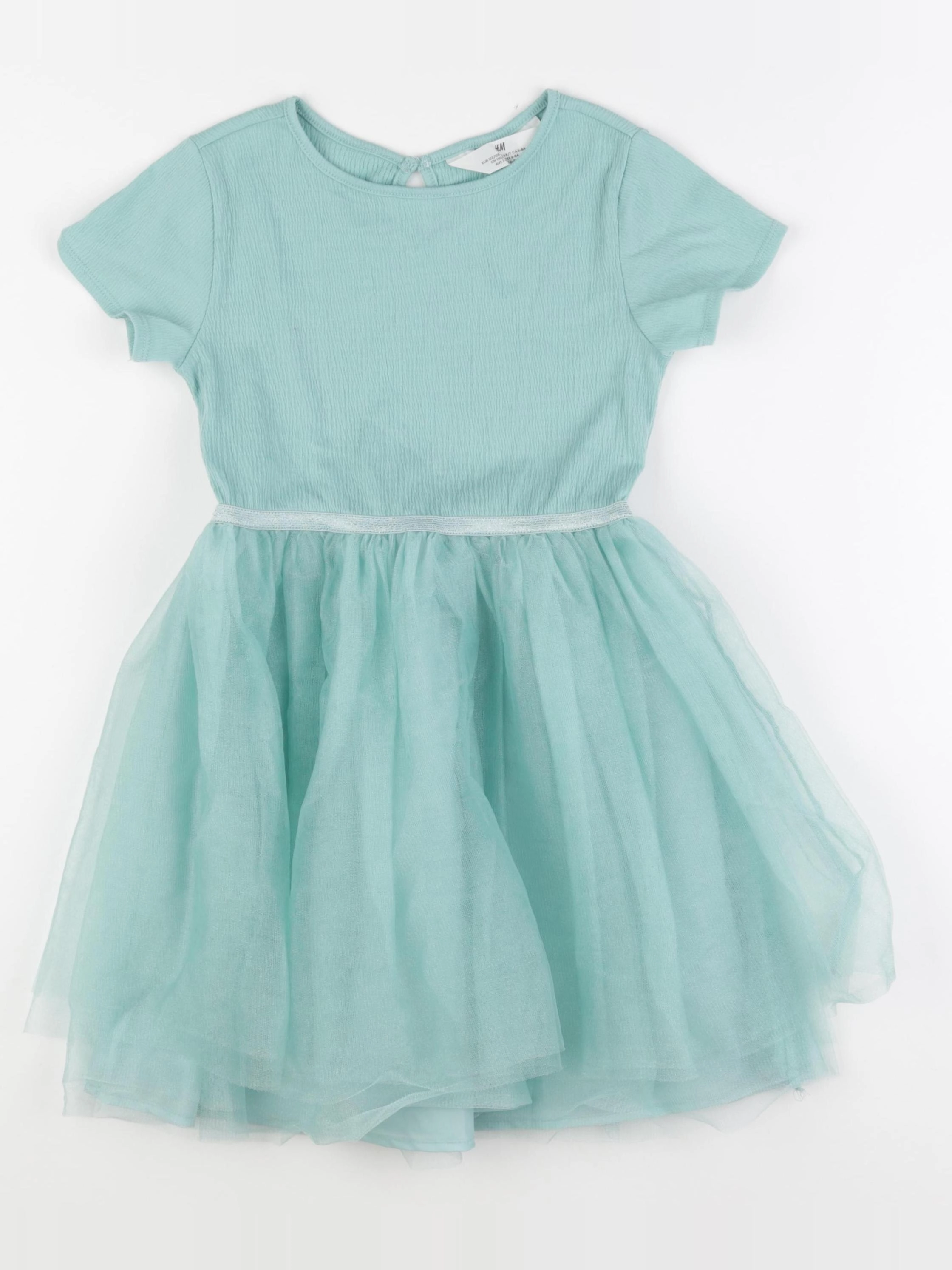 H&M - robe vert - 6/8 ans