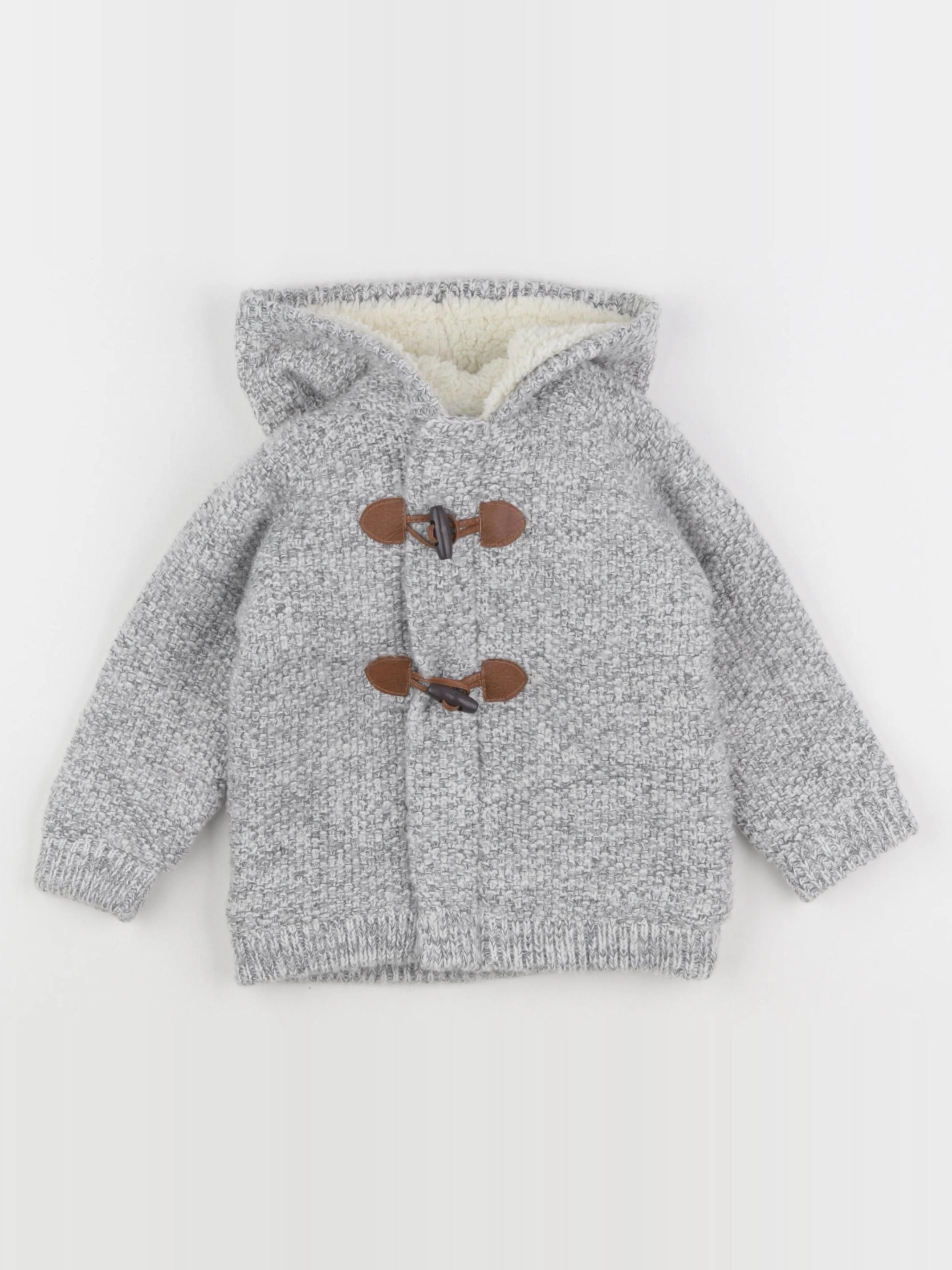 Vertbaudet - veste doublé gris - 18 mois