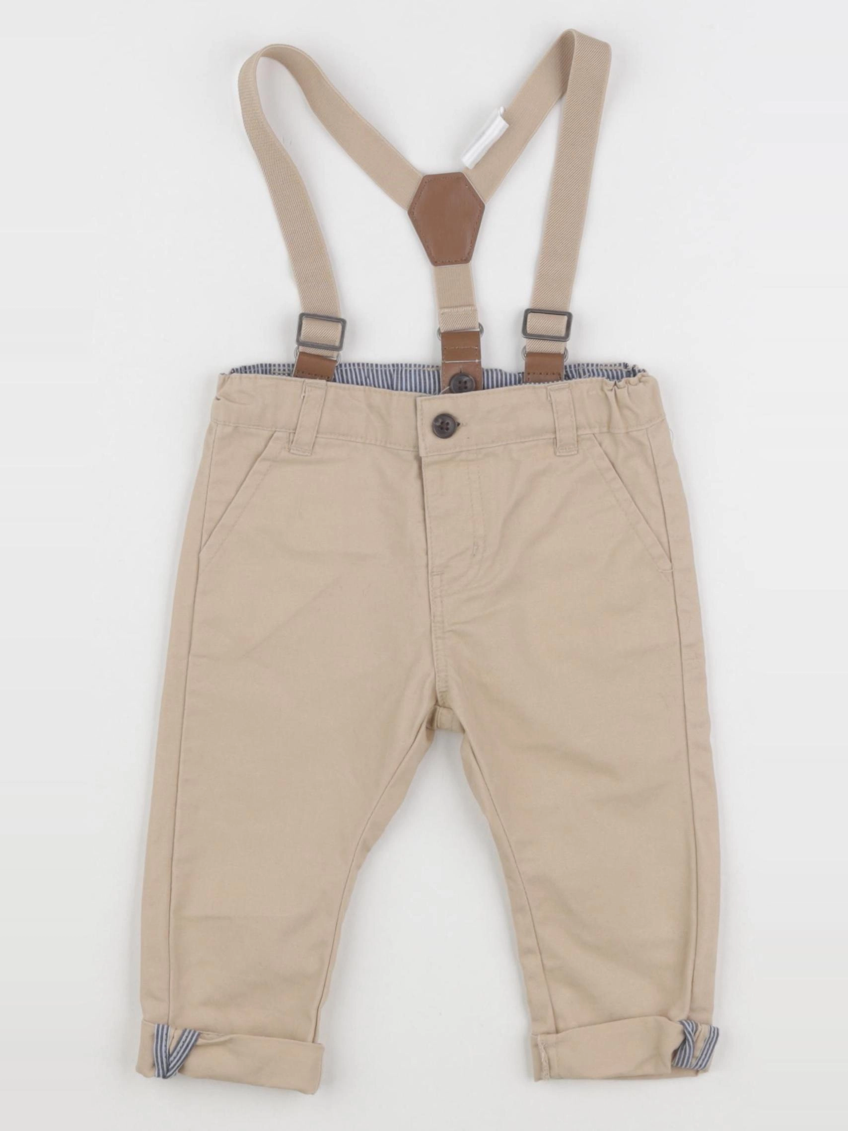 Vertbaudet - pantalon marron - 9 mois