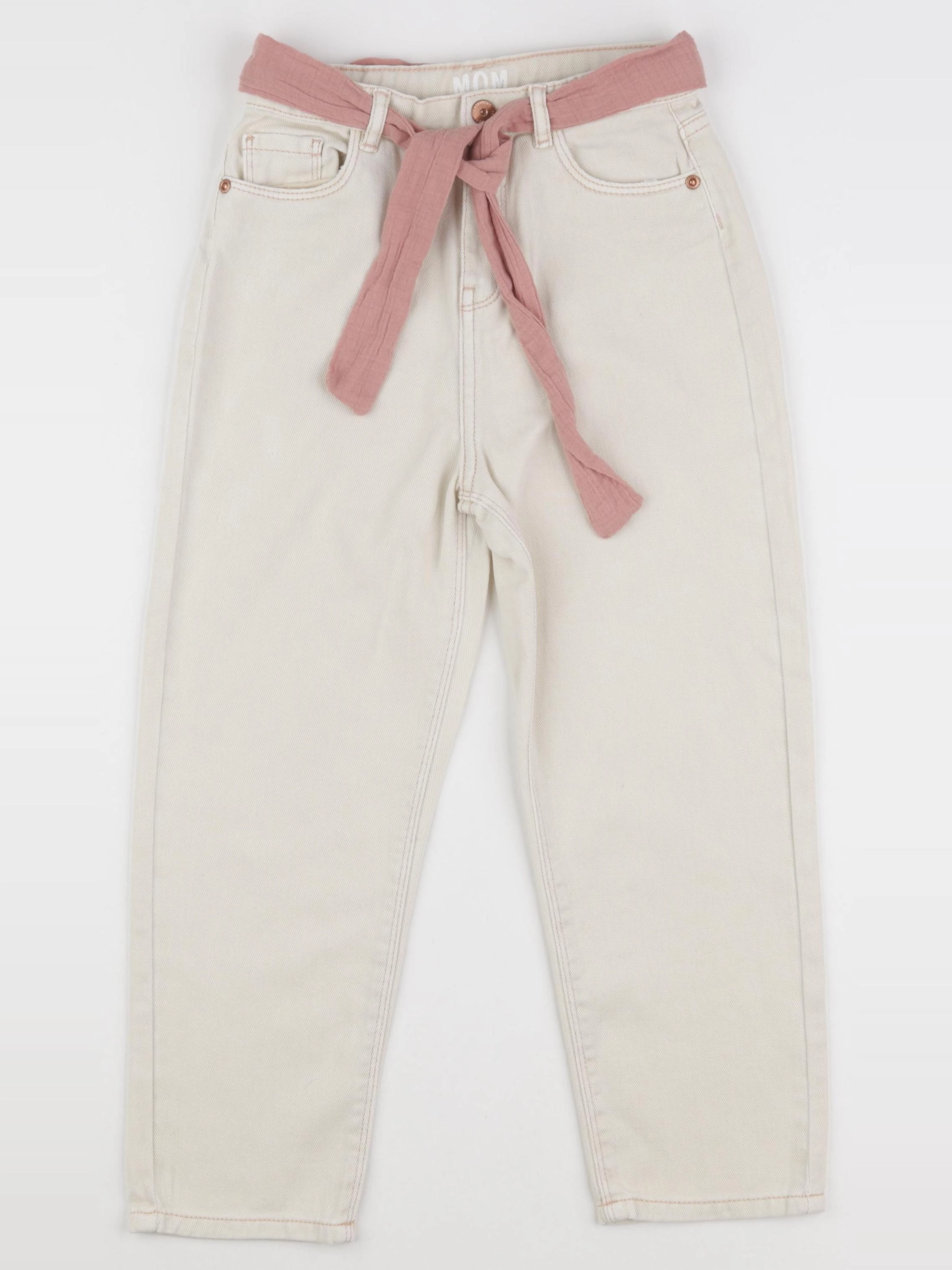 Vertbaudet - jean beige - 8 ans