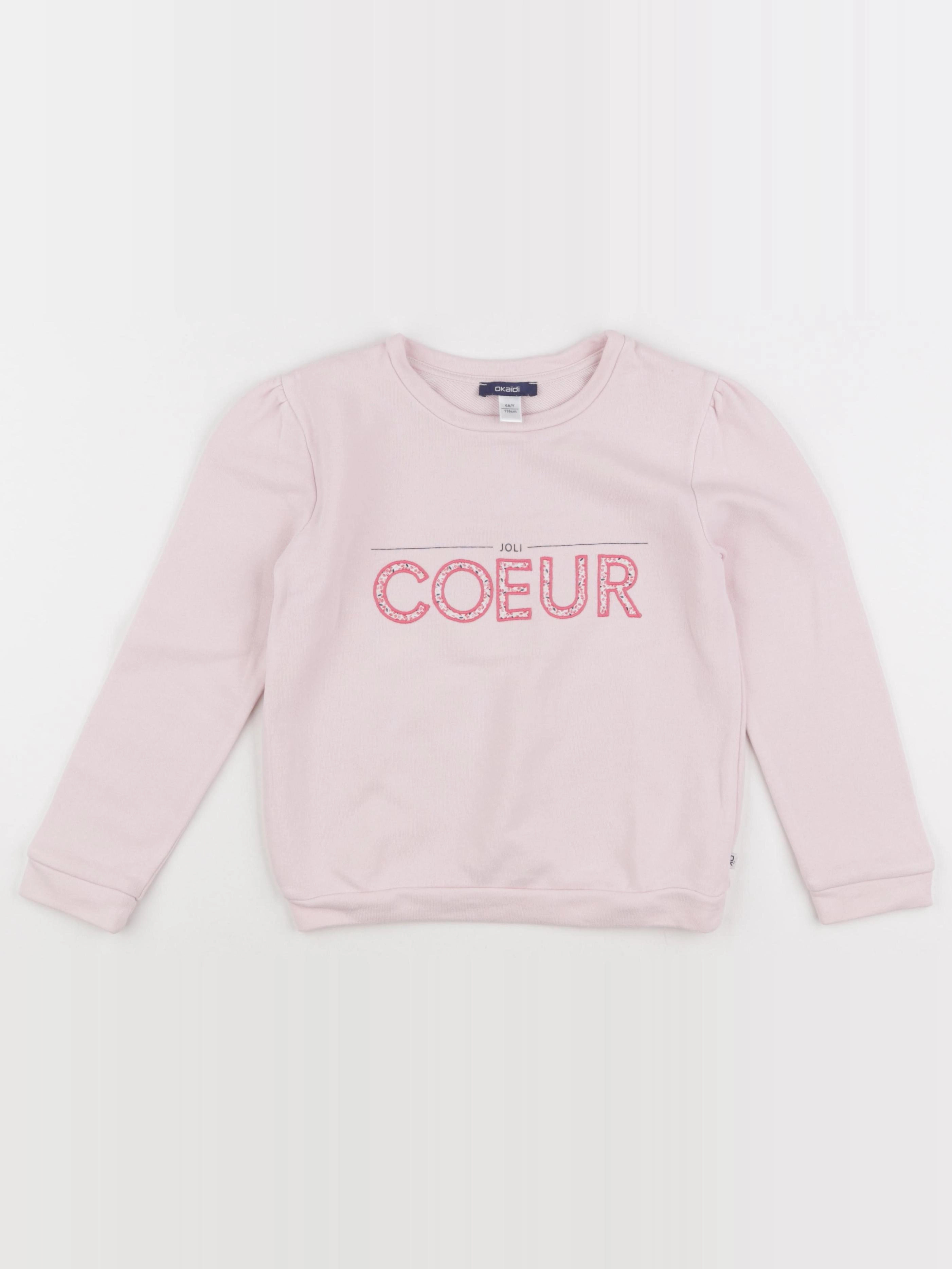 Okaidi - sweat rose - 6 ans