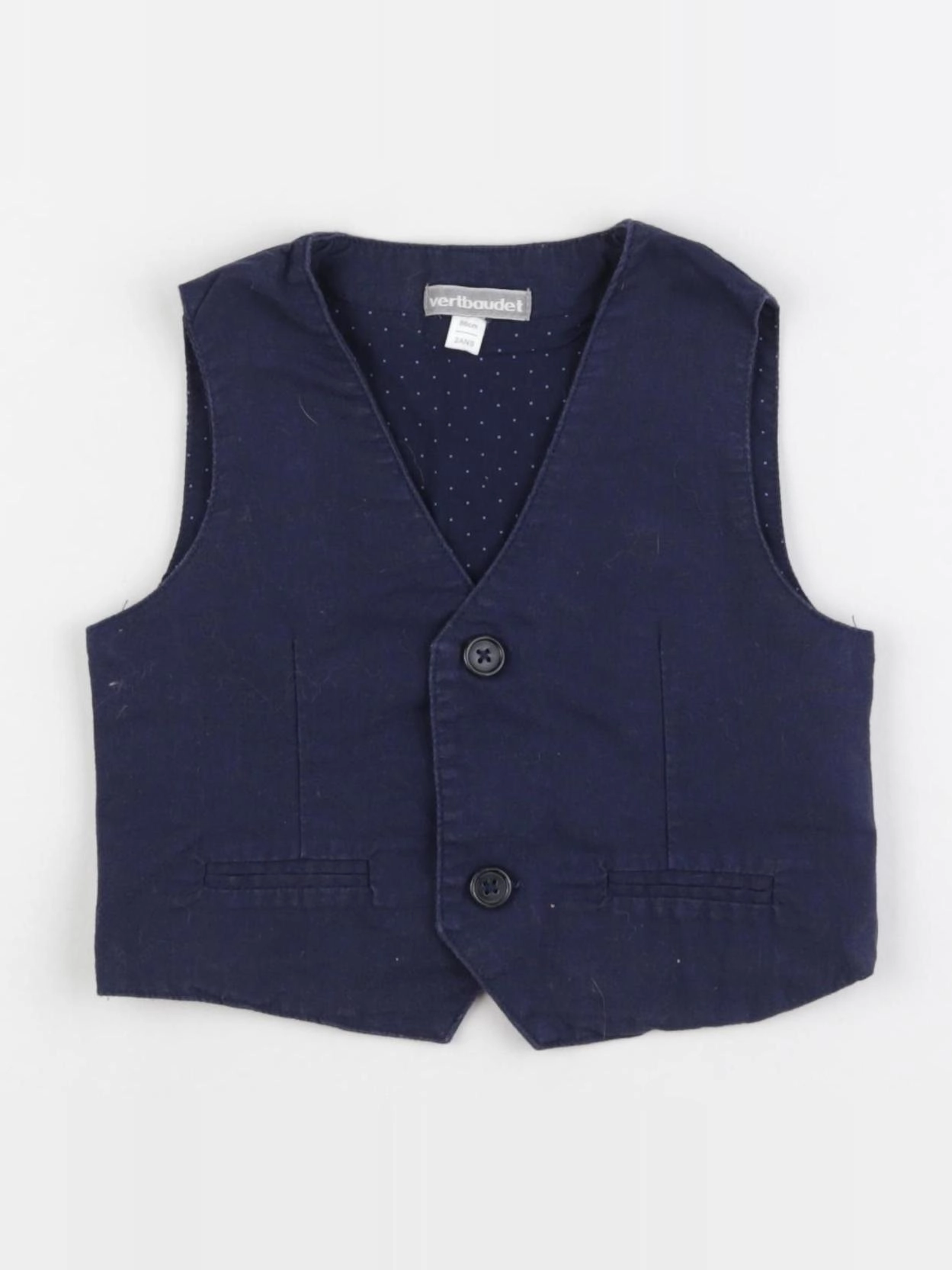 Vertbaudet - gilet bleu - 2 ans