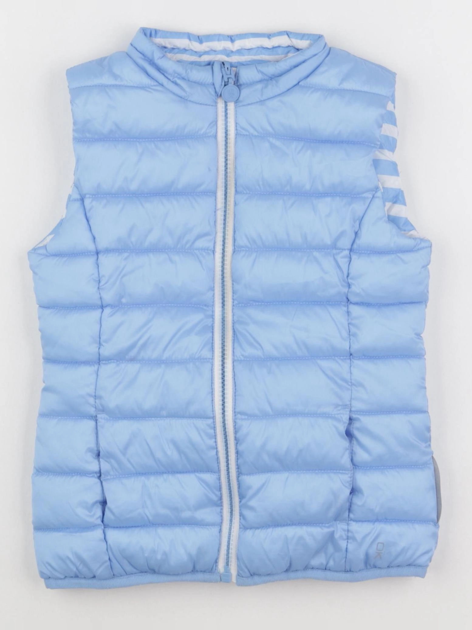 Okaidi - doudoune réversible bleu, blanc - 6 ans