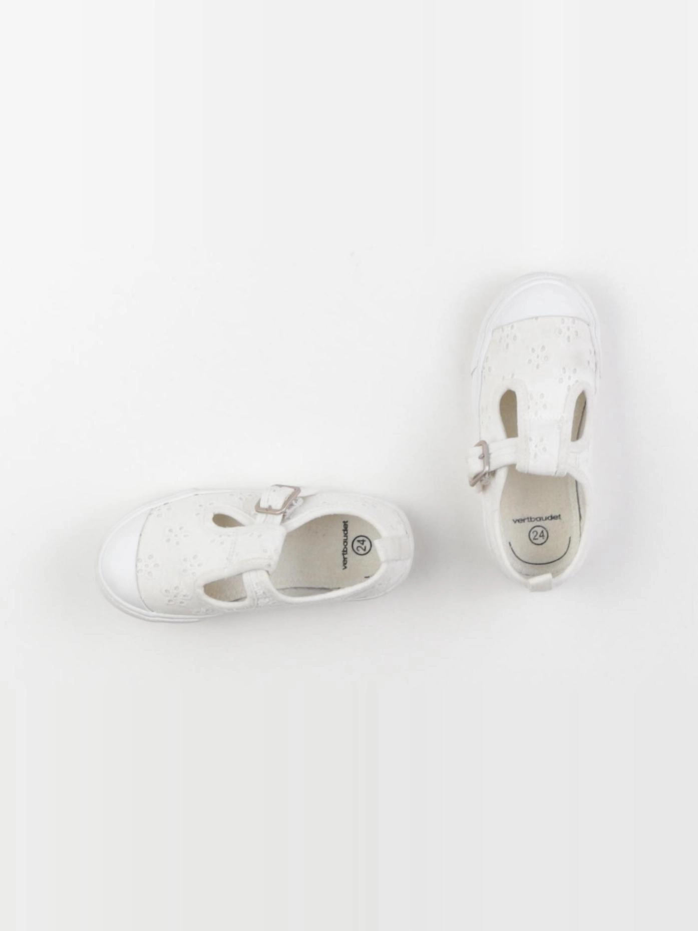Vertbaudet - tennis élastiqué blanc - pointure 24