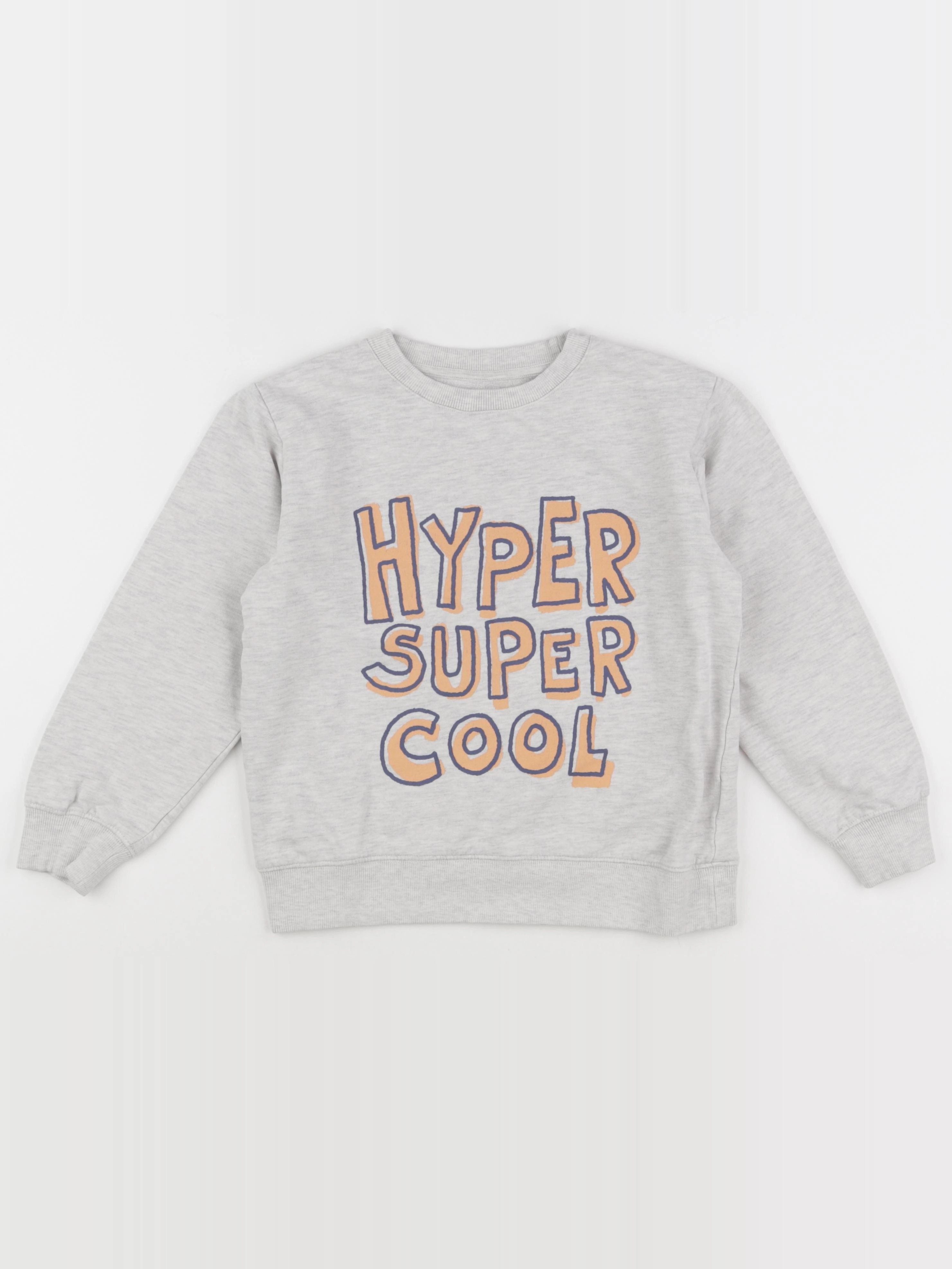 Vertbaudet - sweat gris - 10 ans