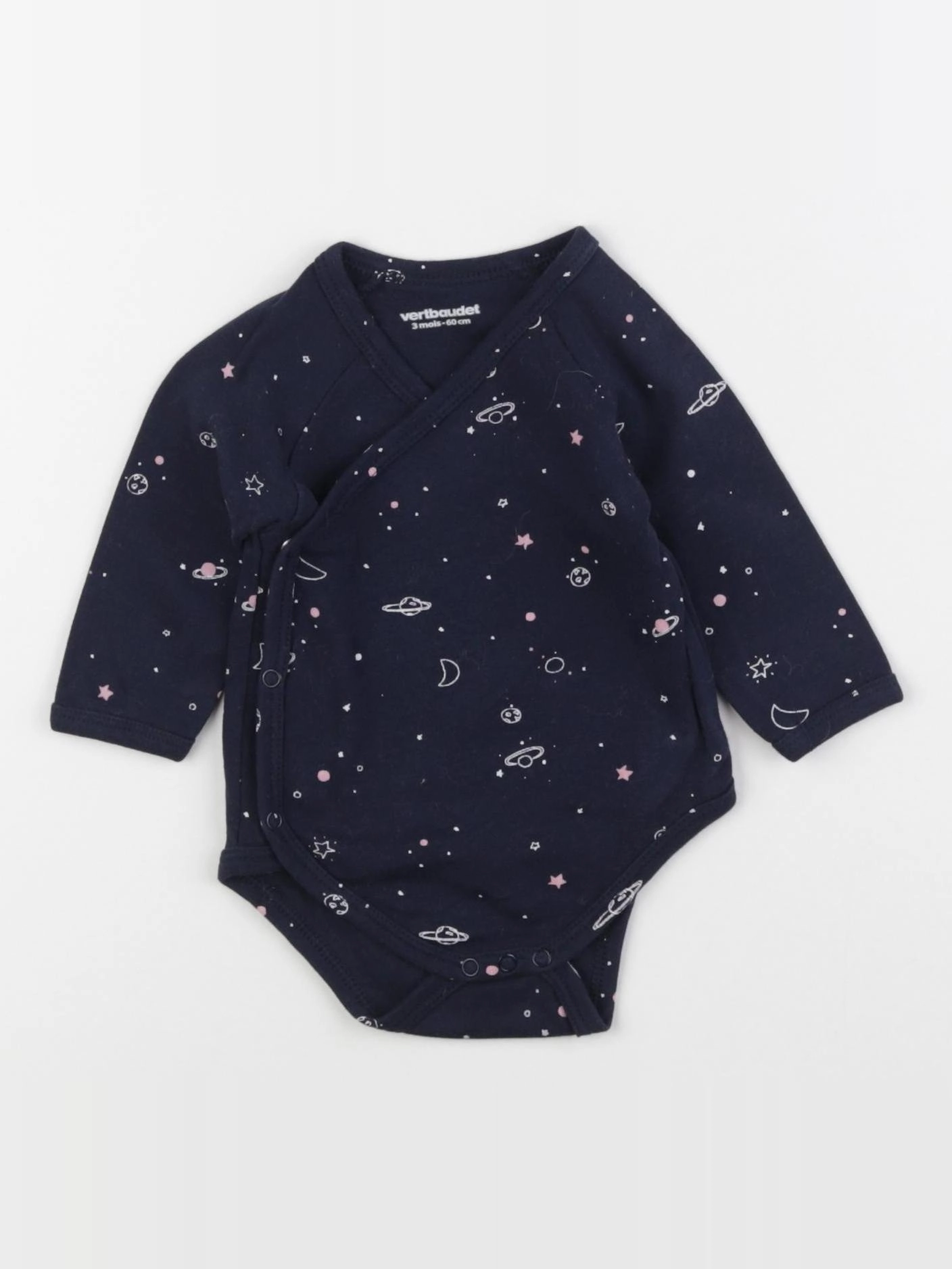 Vertbaudet - body bleu - 3 mois