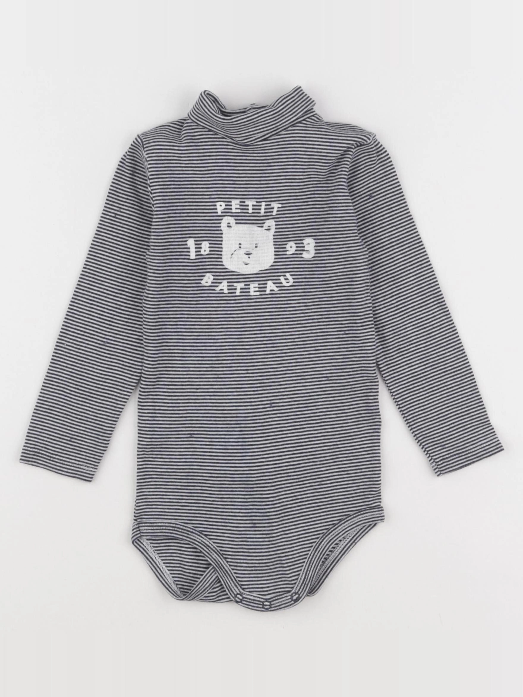 Petit Bateau - body à col multicolore - 18 mois