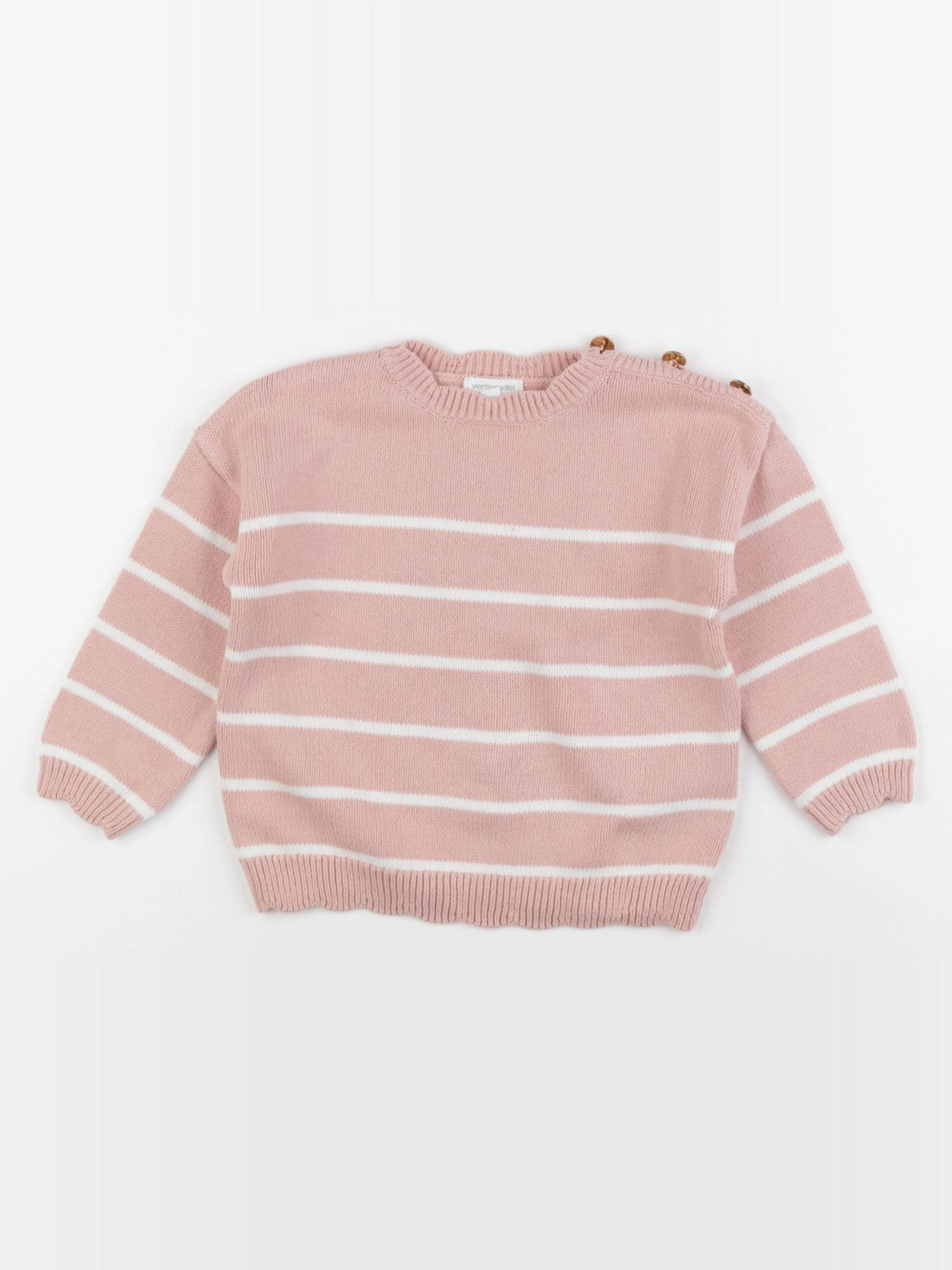 Vertbaudet - pull rose - 3 ans