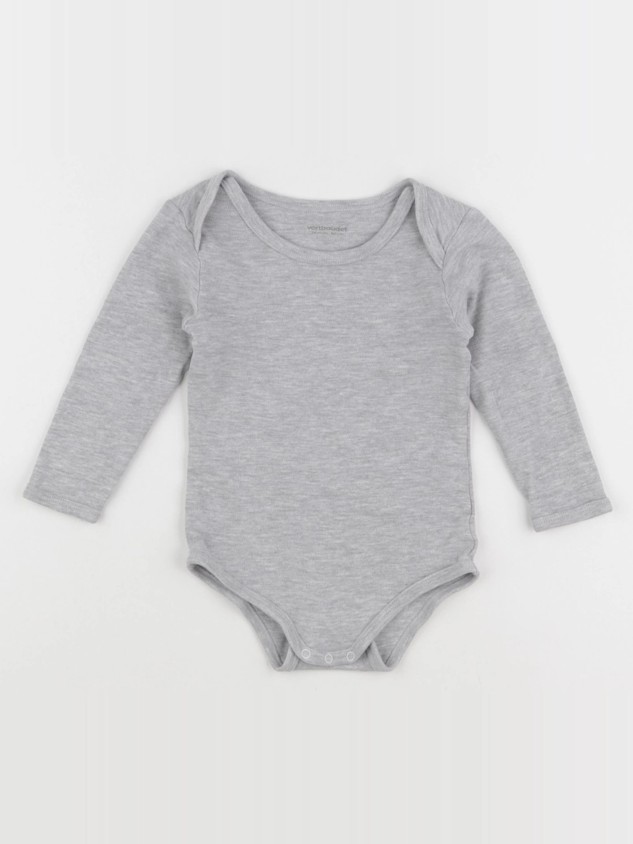 Vertbaudet - body gris - 24 mois