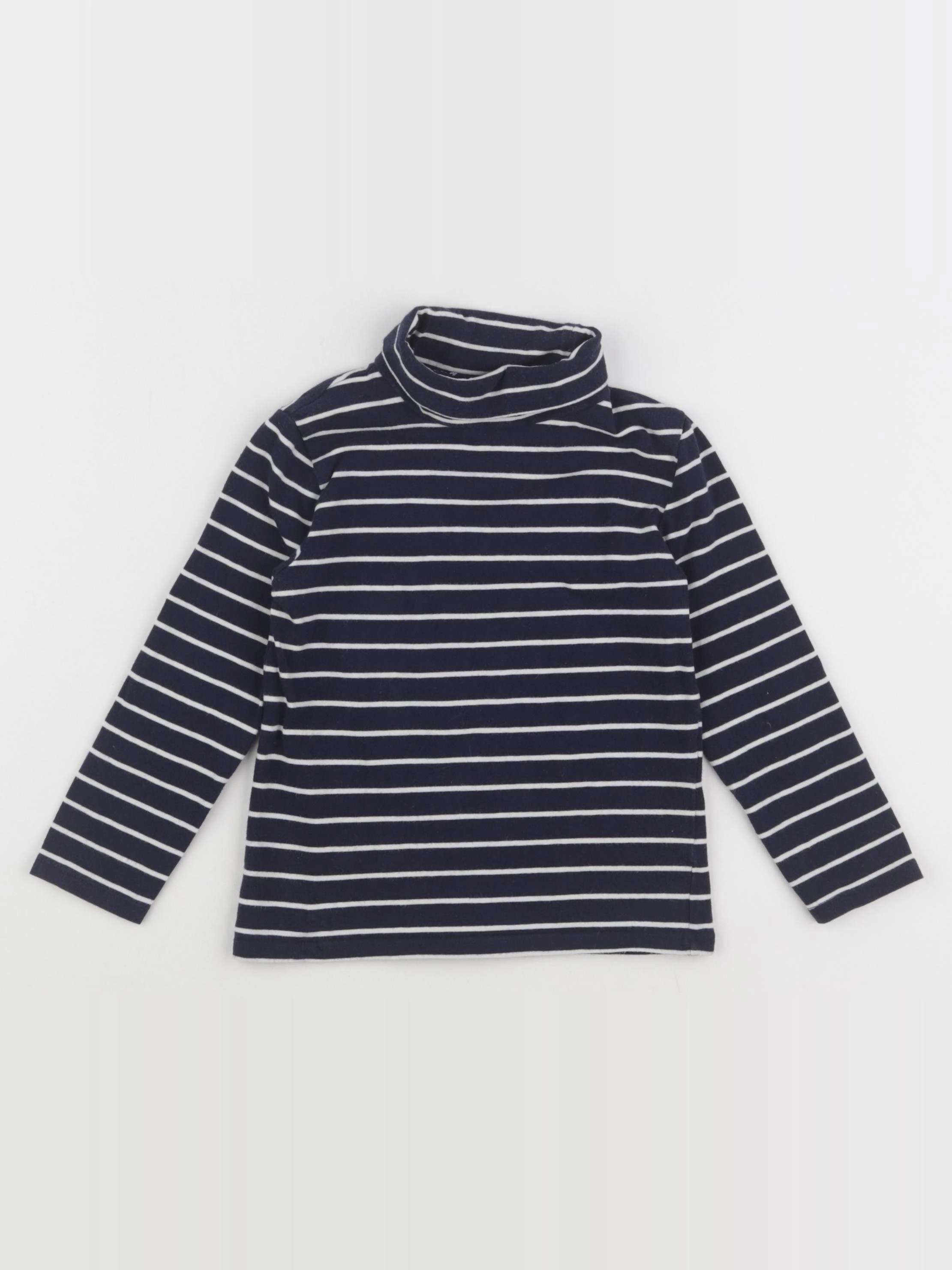 Vertbaudet - sous-pull bleu, blanc - 3 ans