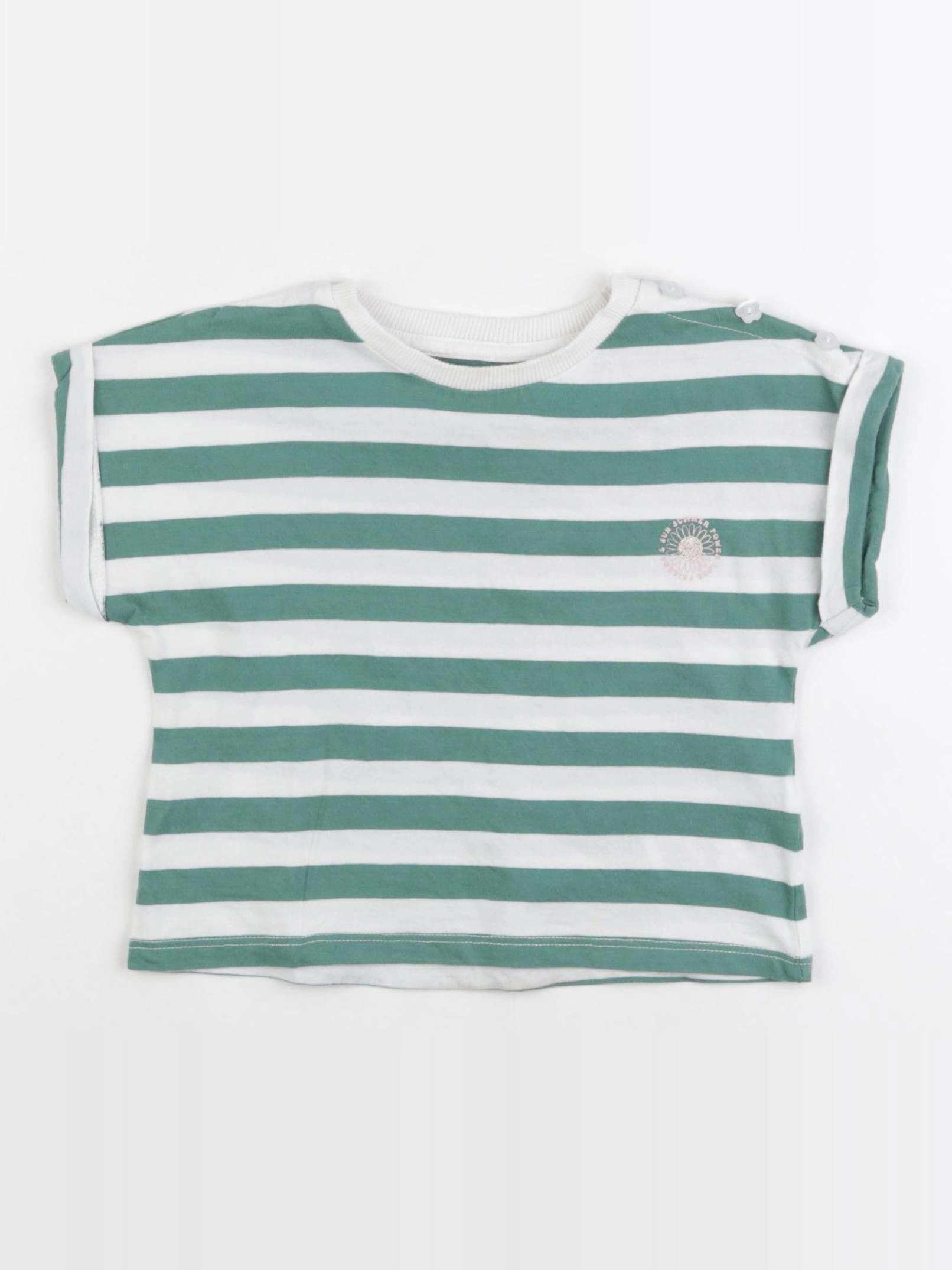Vertbaudet - tee-shirt vert - 2 ans
