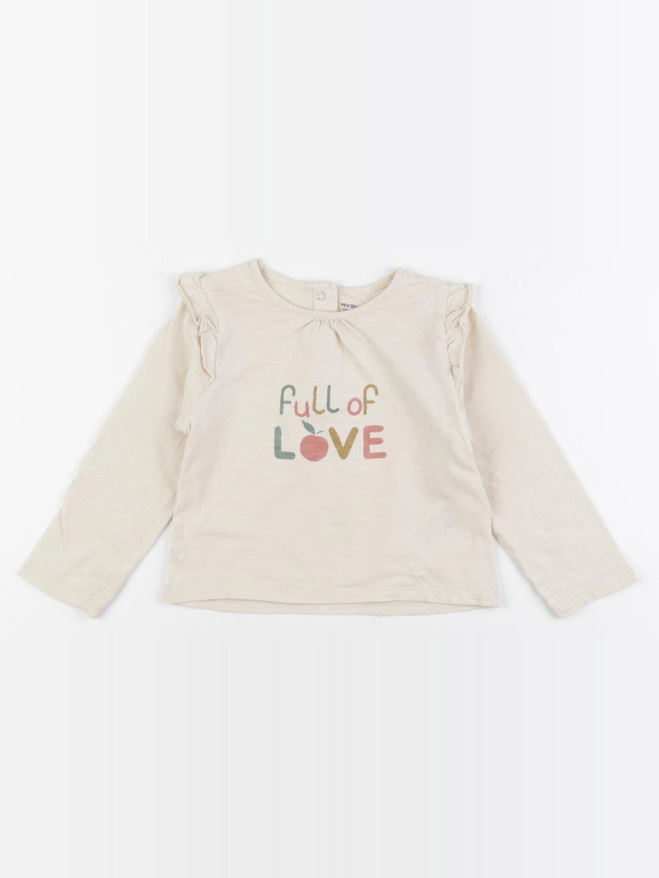 Vertbaudet - tee-shirt beige - 3 ans