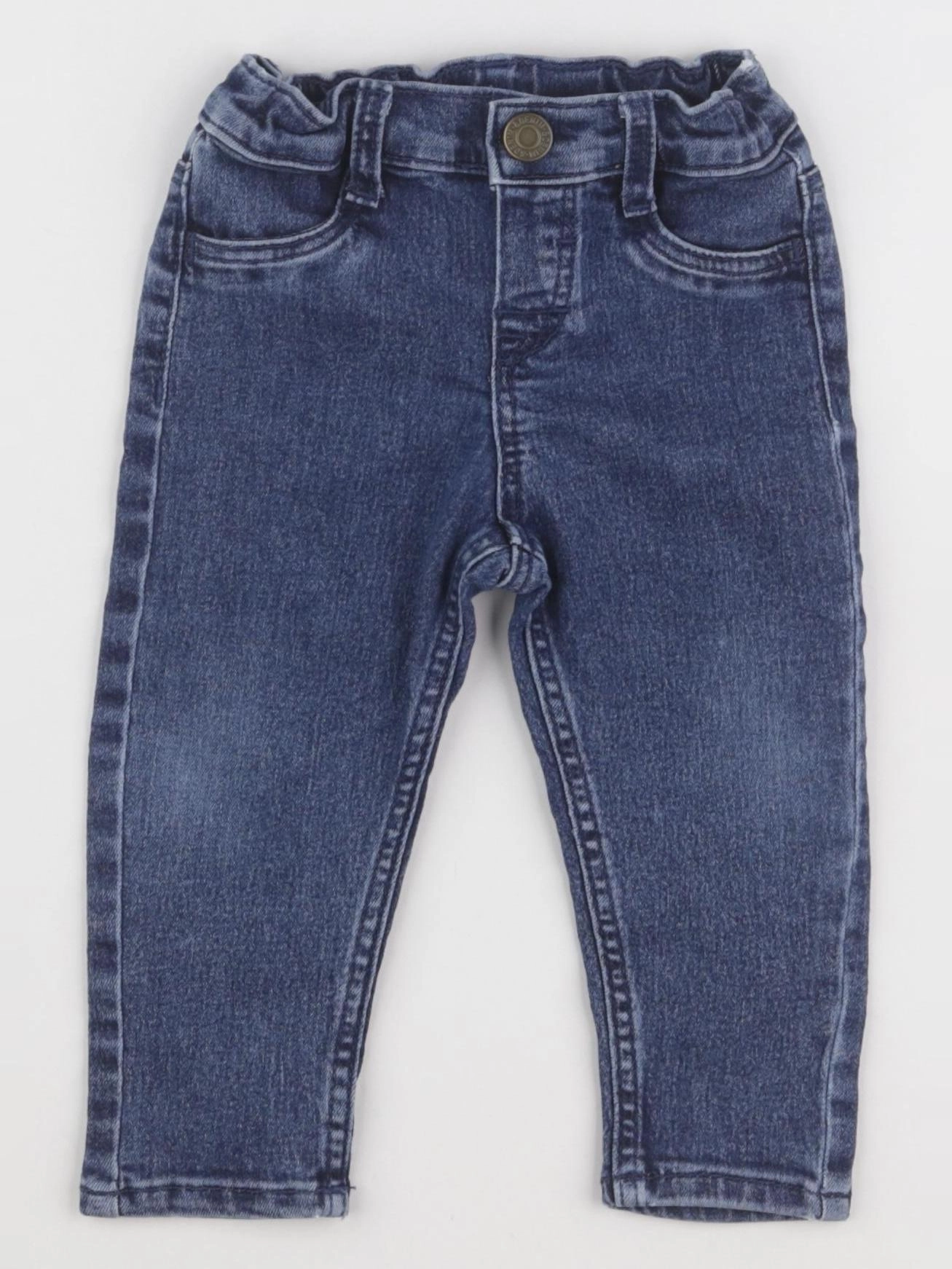 H&M - jegging bleu - 6/9 mois